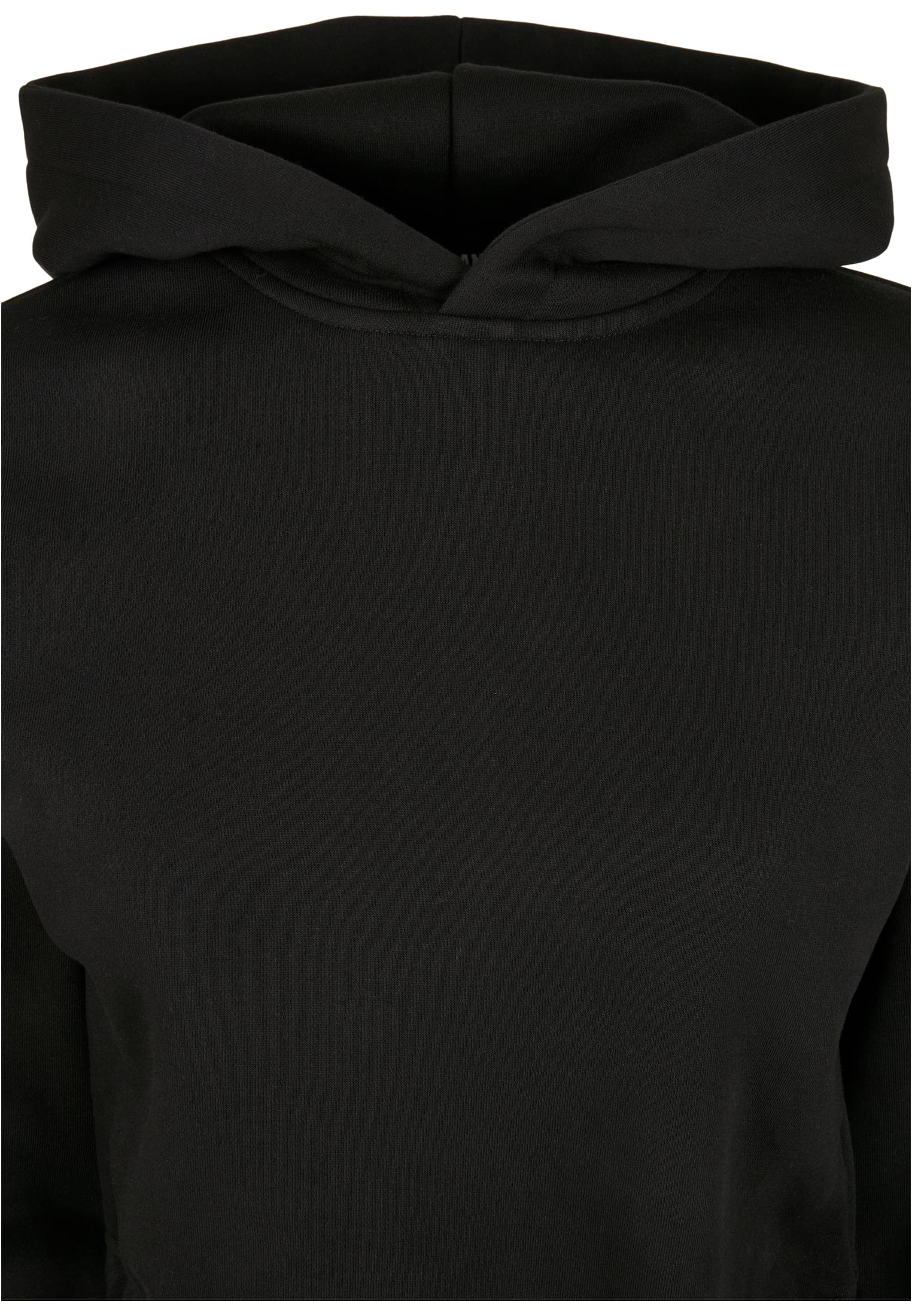 Ladies Short Oversized Sweat Hoody | black