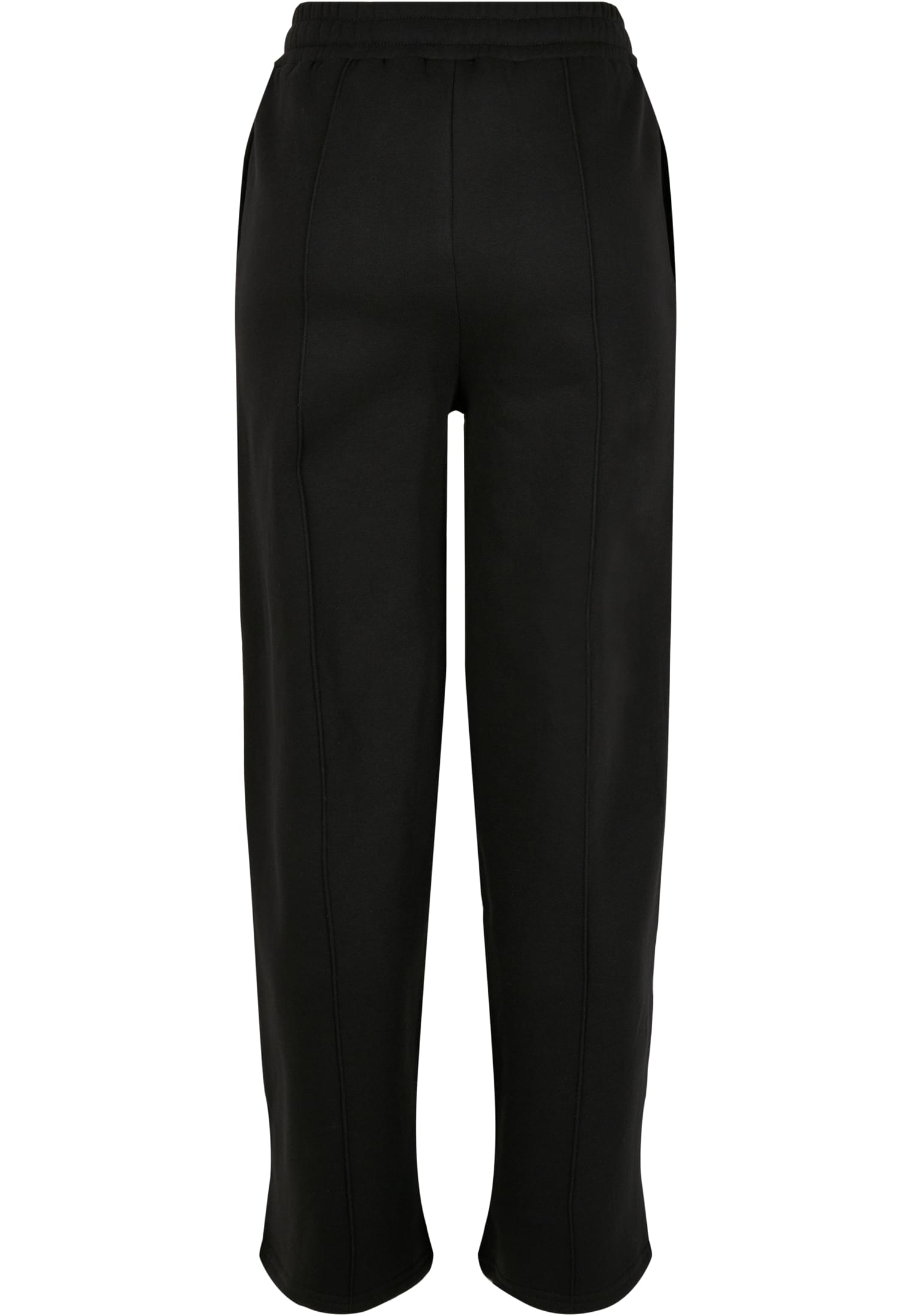 Ladies Straight Pin Tuck Sweat Pants | black