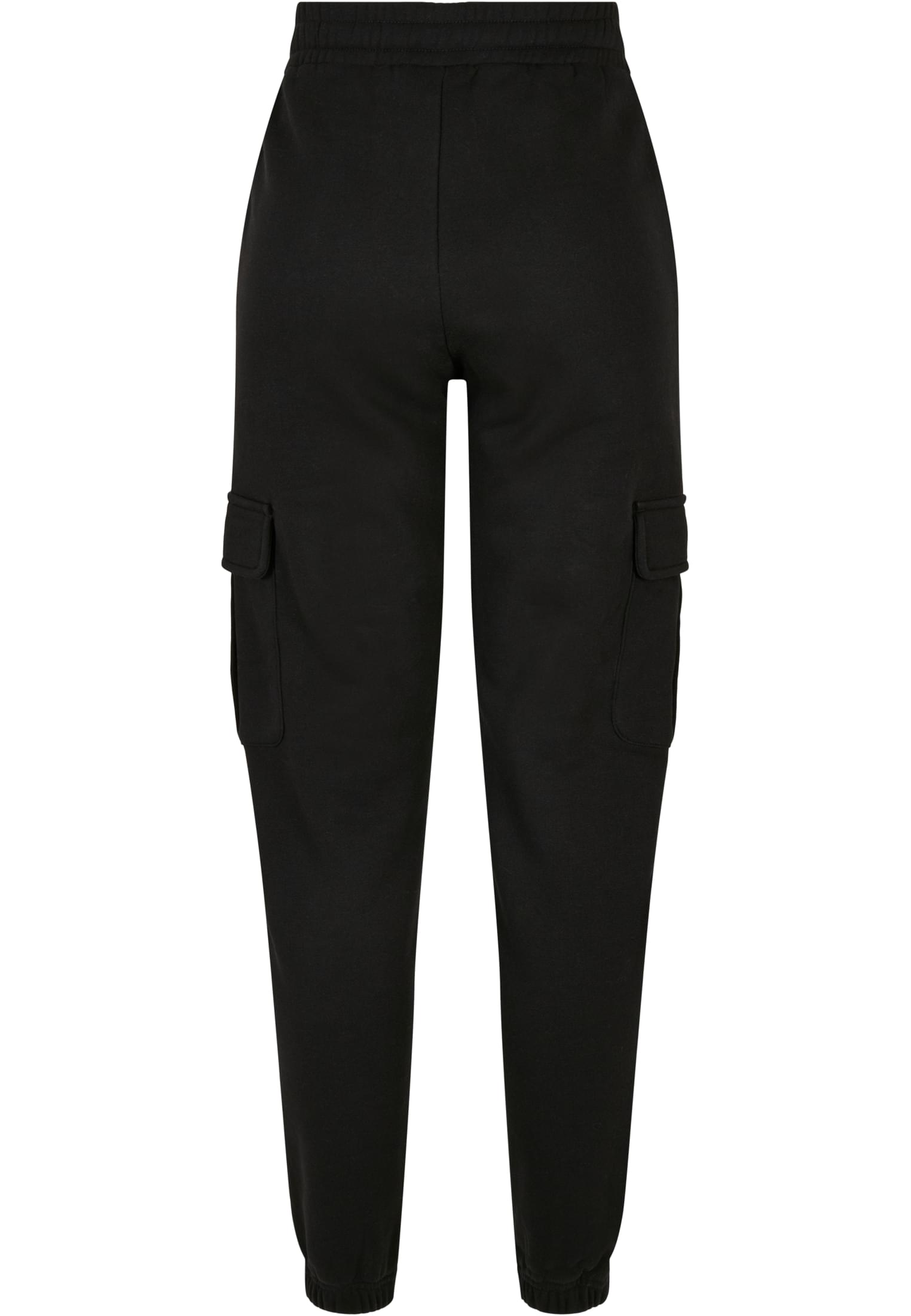 Ladies High Waist Cargo Sweat Pants | black