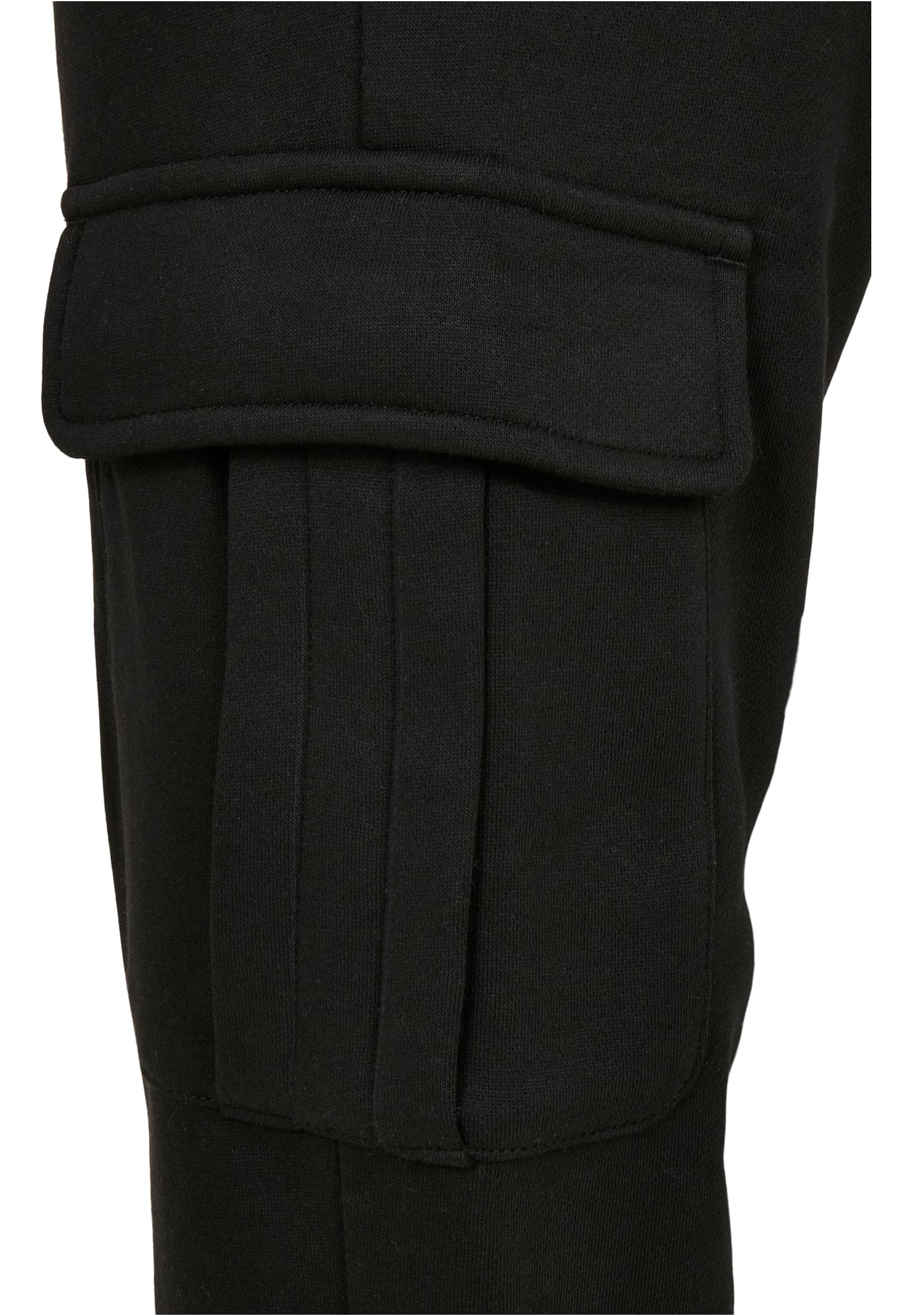 Ladies High Waist Cargo Sweat Pants | black