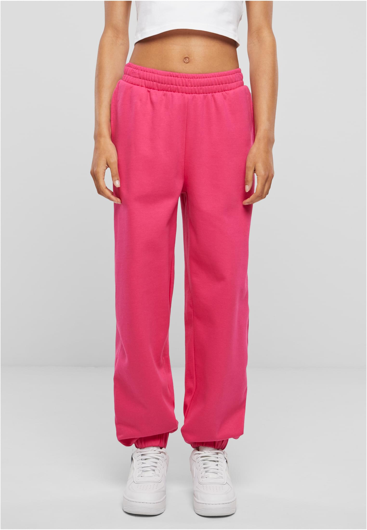 Ladies Organic High Waist Ballon Sweat Pants | hibiskuspink