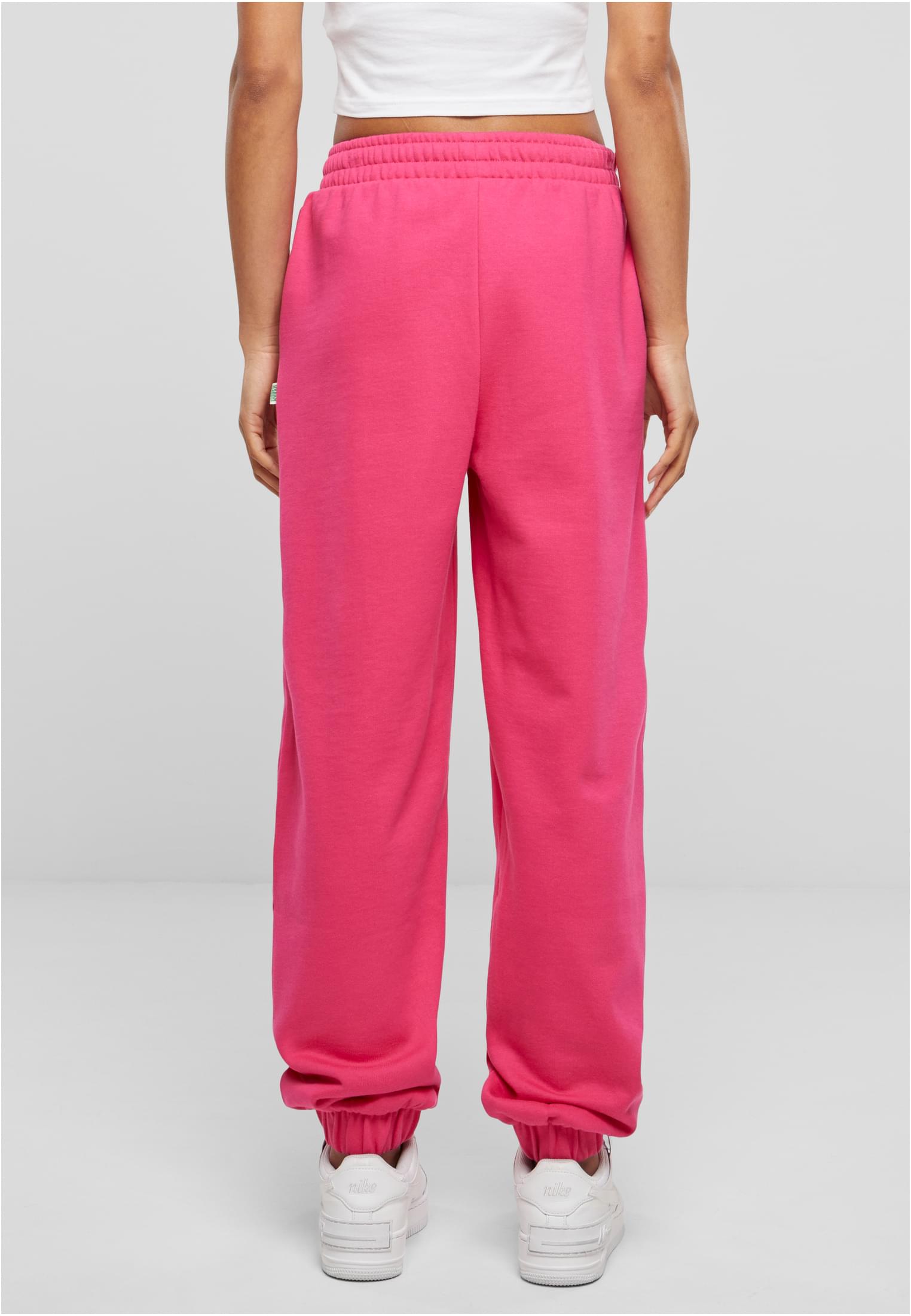 Ladies Organic High Waist Ballon Sweat Pants | hibiskuspink