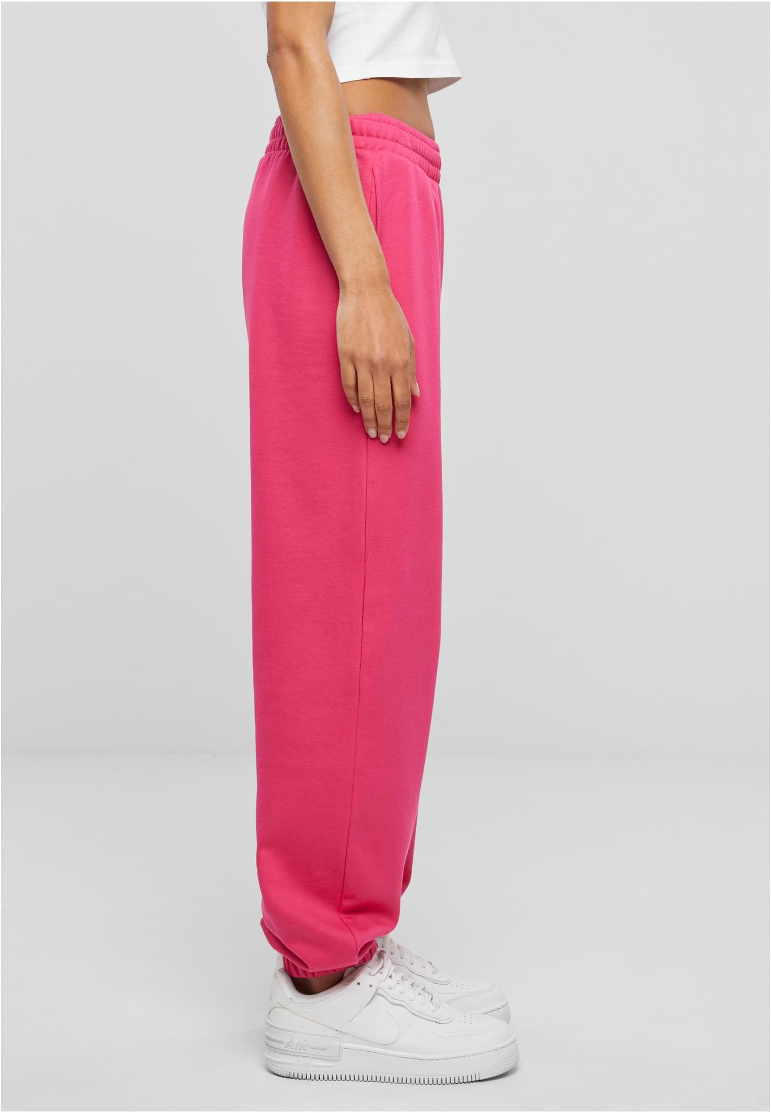 Ladies Organic High Waist Ballon Sweat Pants | hibiskuspink