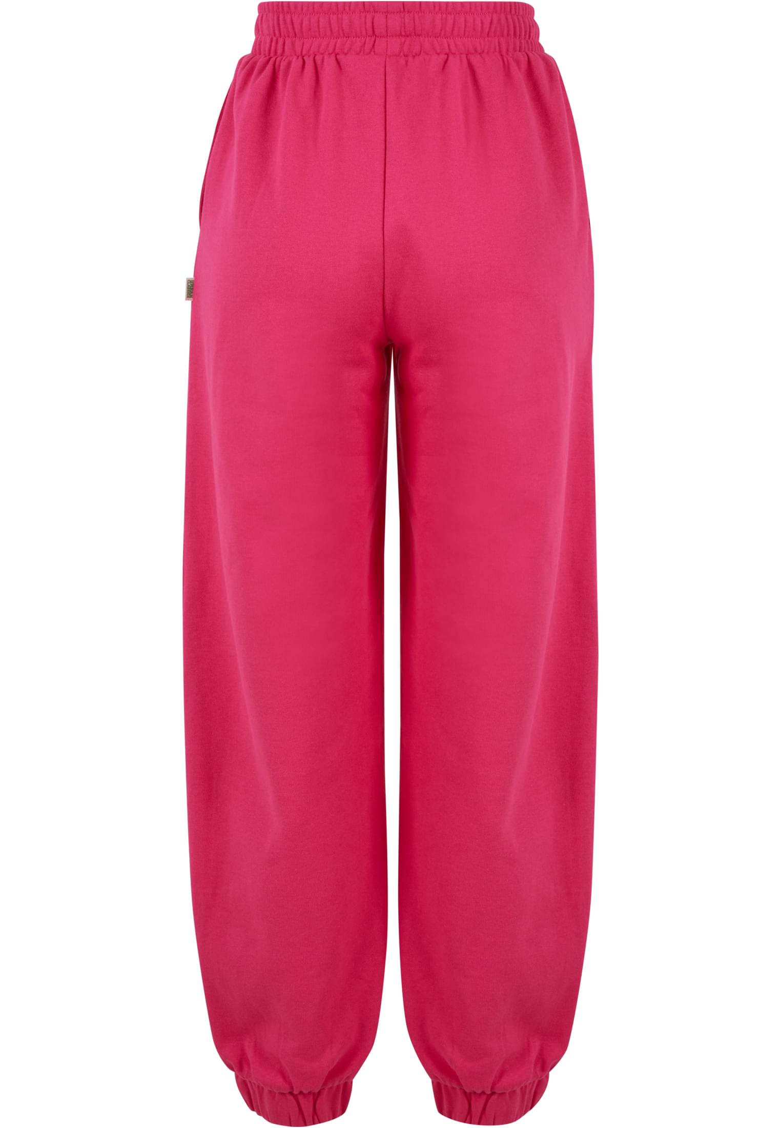 Ladies Organic High Waist Ballon Sweat Pants | hibiskuspink