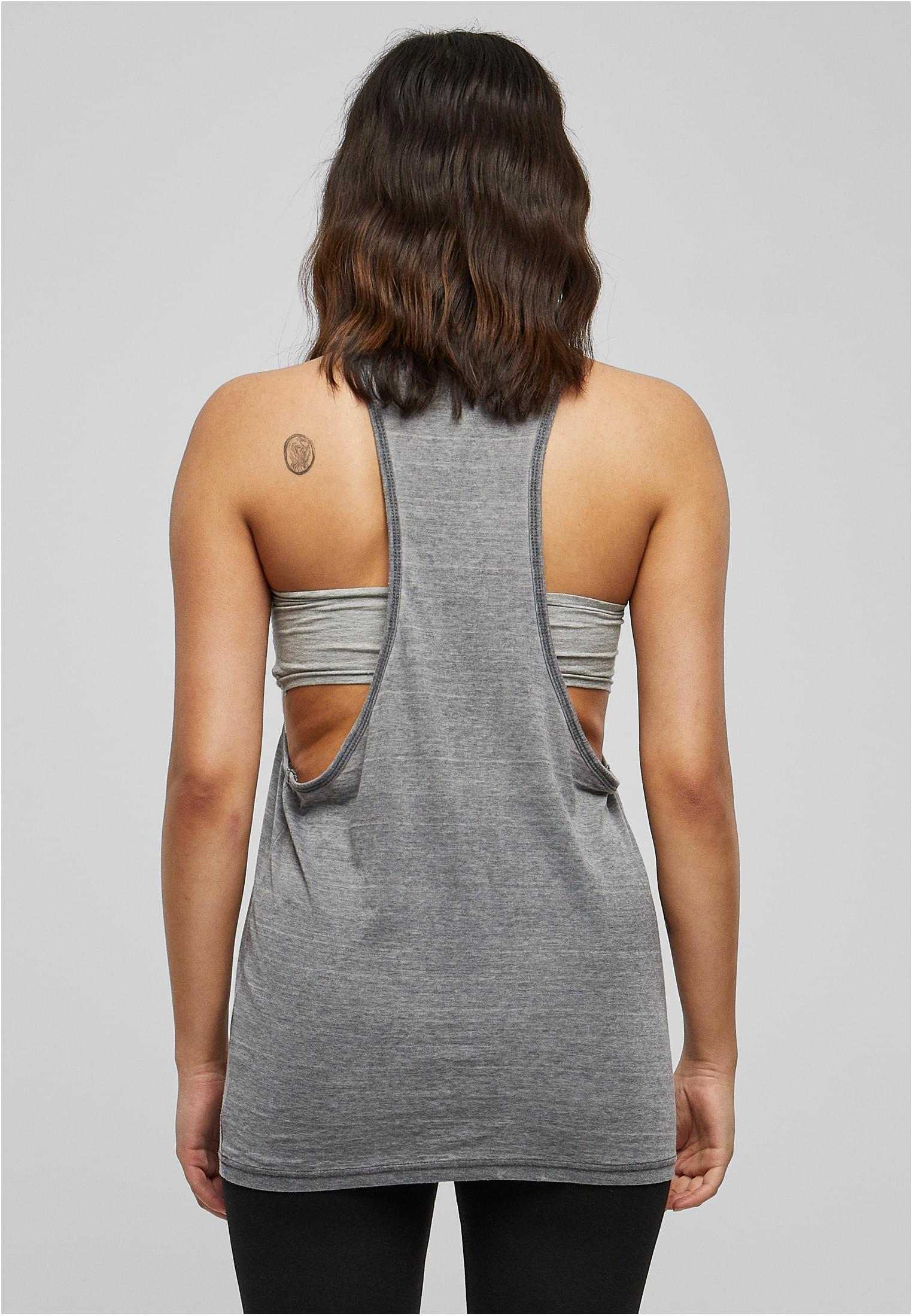 Ladies Loose Burnout Tank | darkgrey