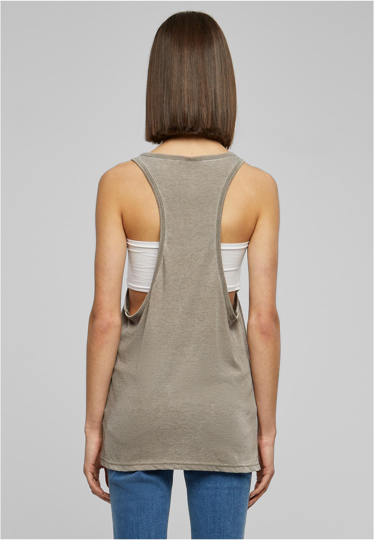 Ladies Loose Burnout Tank | olive