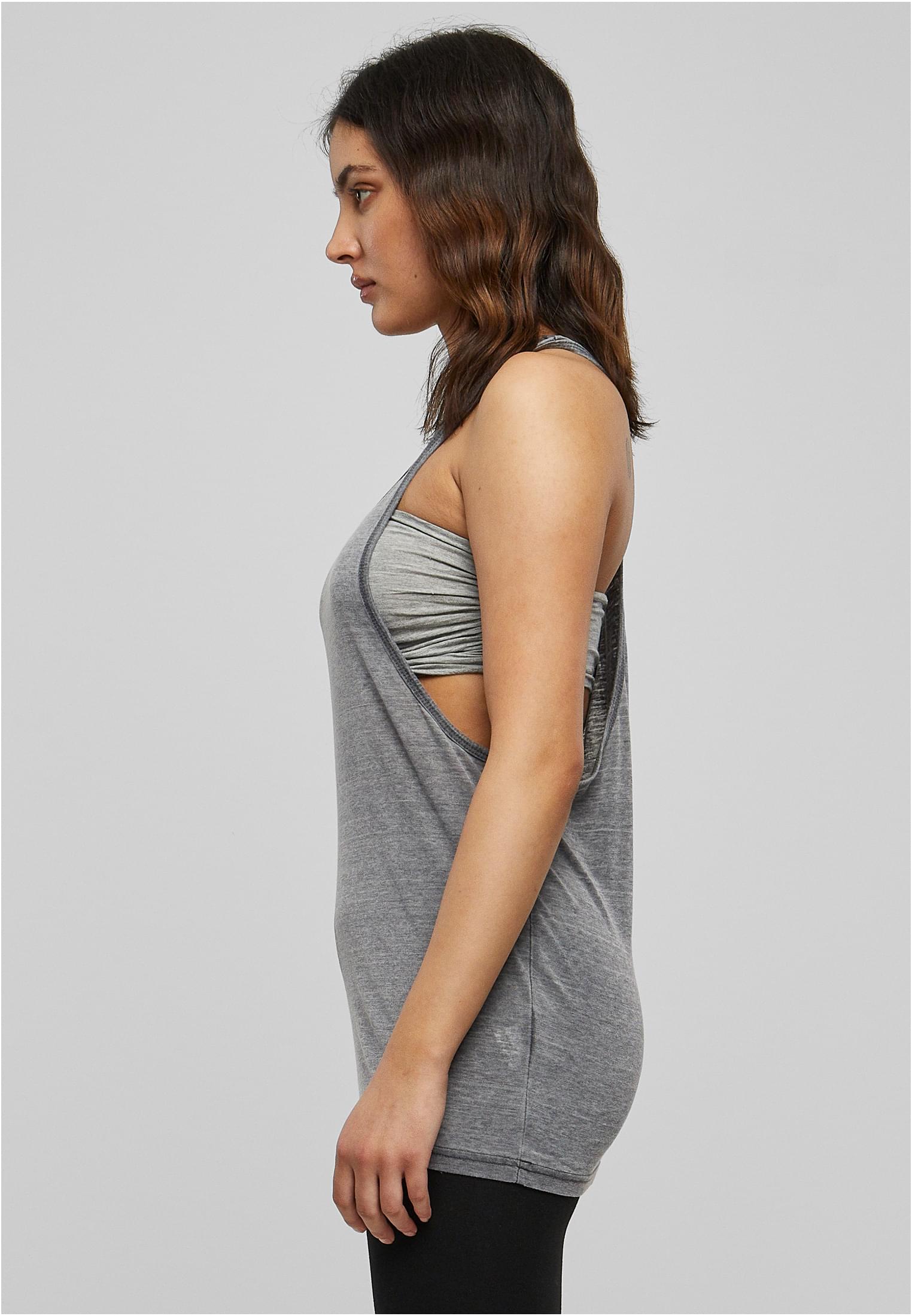 Ladies Loose Burnout Tank | darkgrey