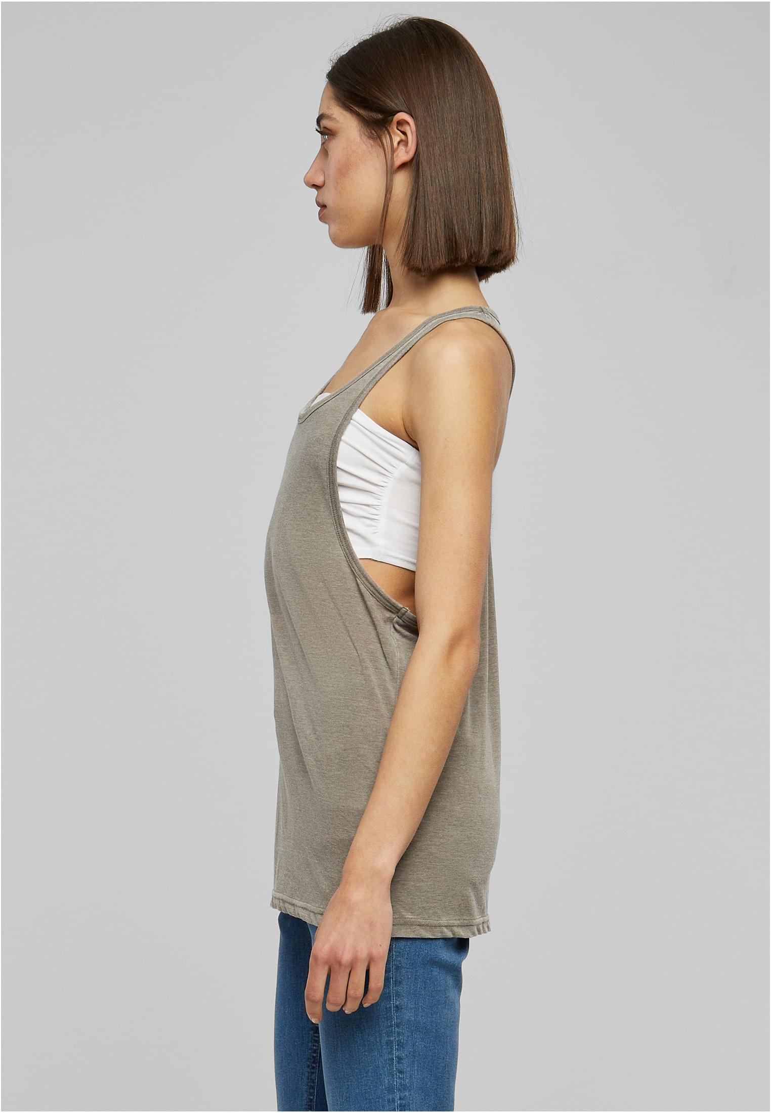 Ladies Loose Burnout Tank | olive