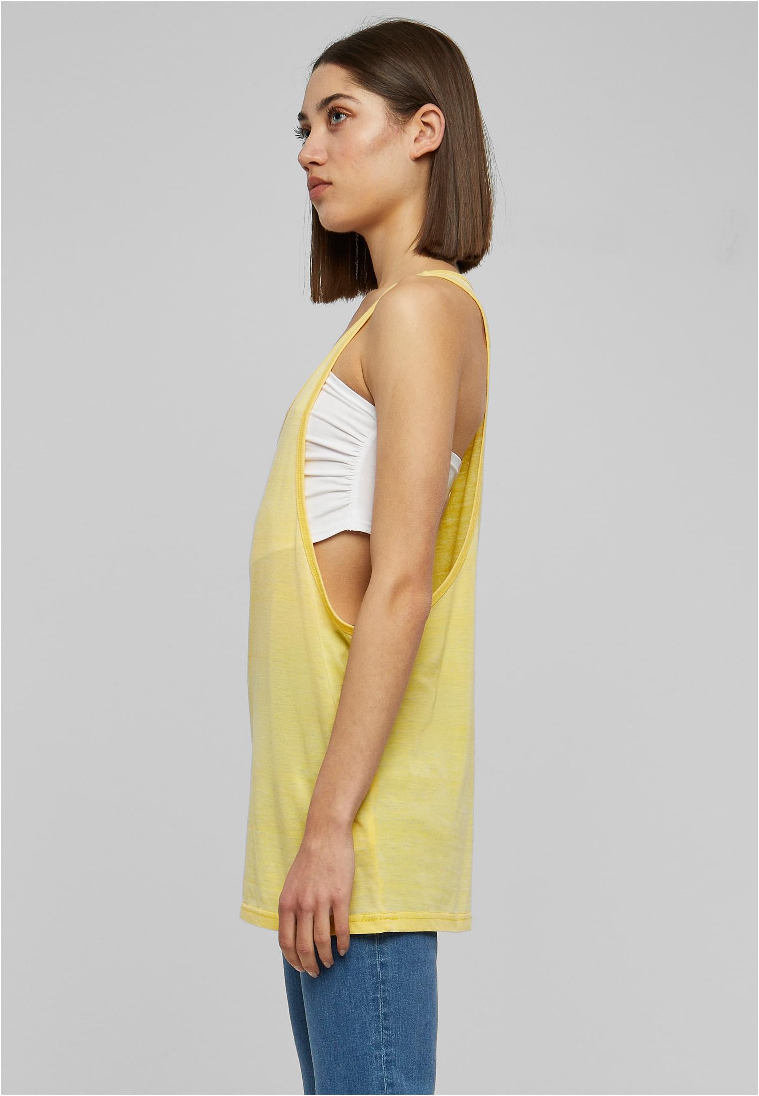 Ladies Loose Burnout Tank | yellow