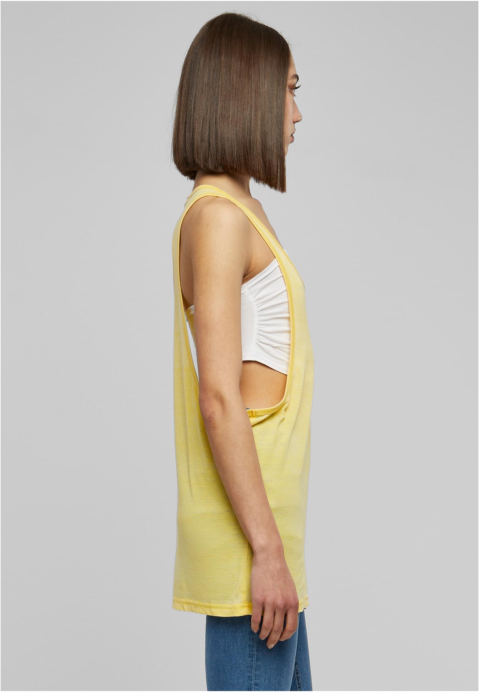 Ladies Loose Burnout Tank | yellow