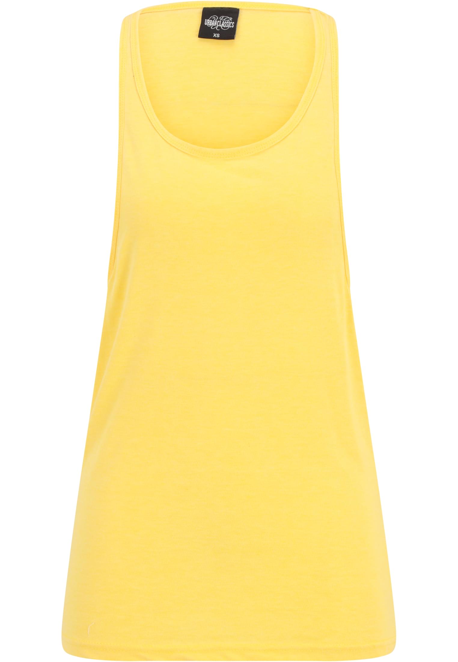 Ladies Loose Burnout Tank | yellow