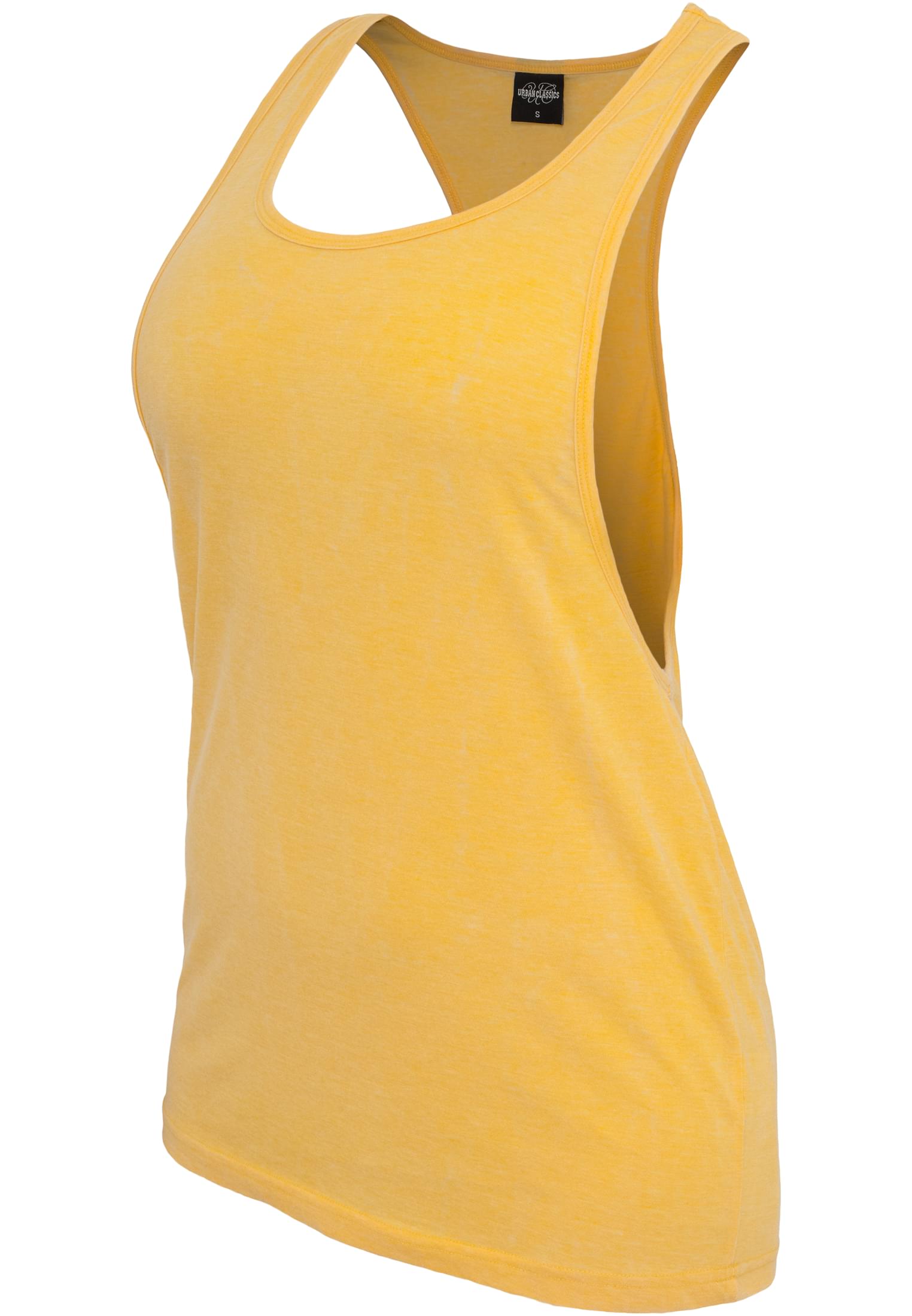 Ladies Loose Burnout Tank | yellow