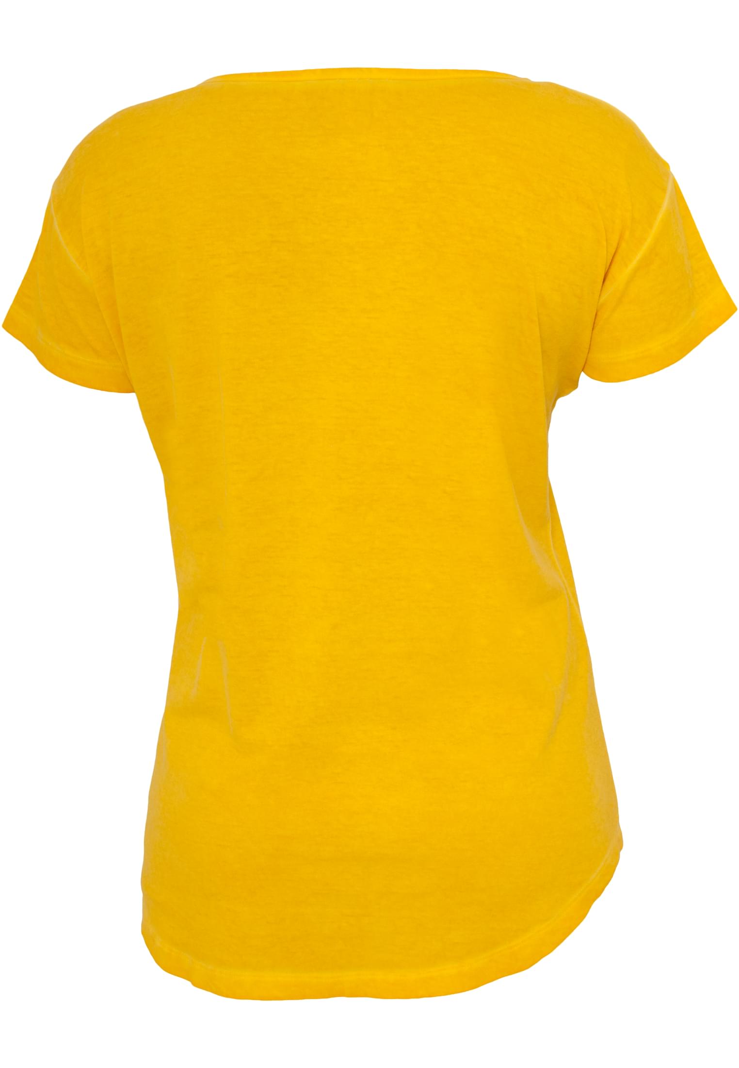 Ladies Long Spray Dye Tee | yellow