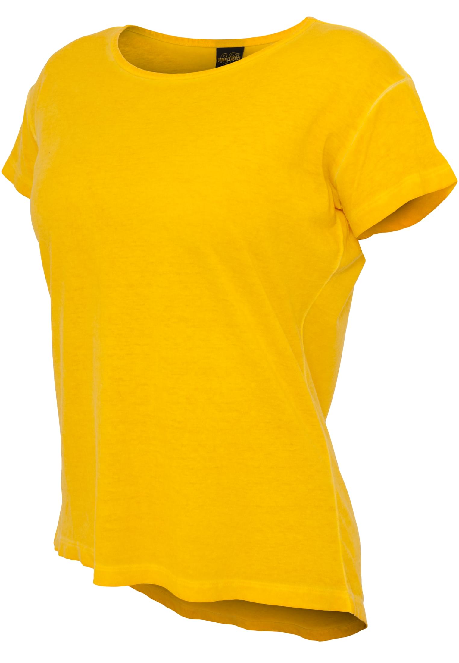 Ladies Long Spray Dye Tee | yellow