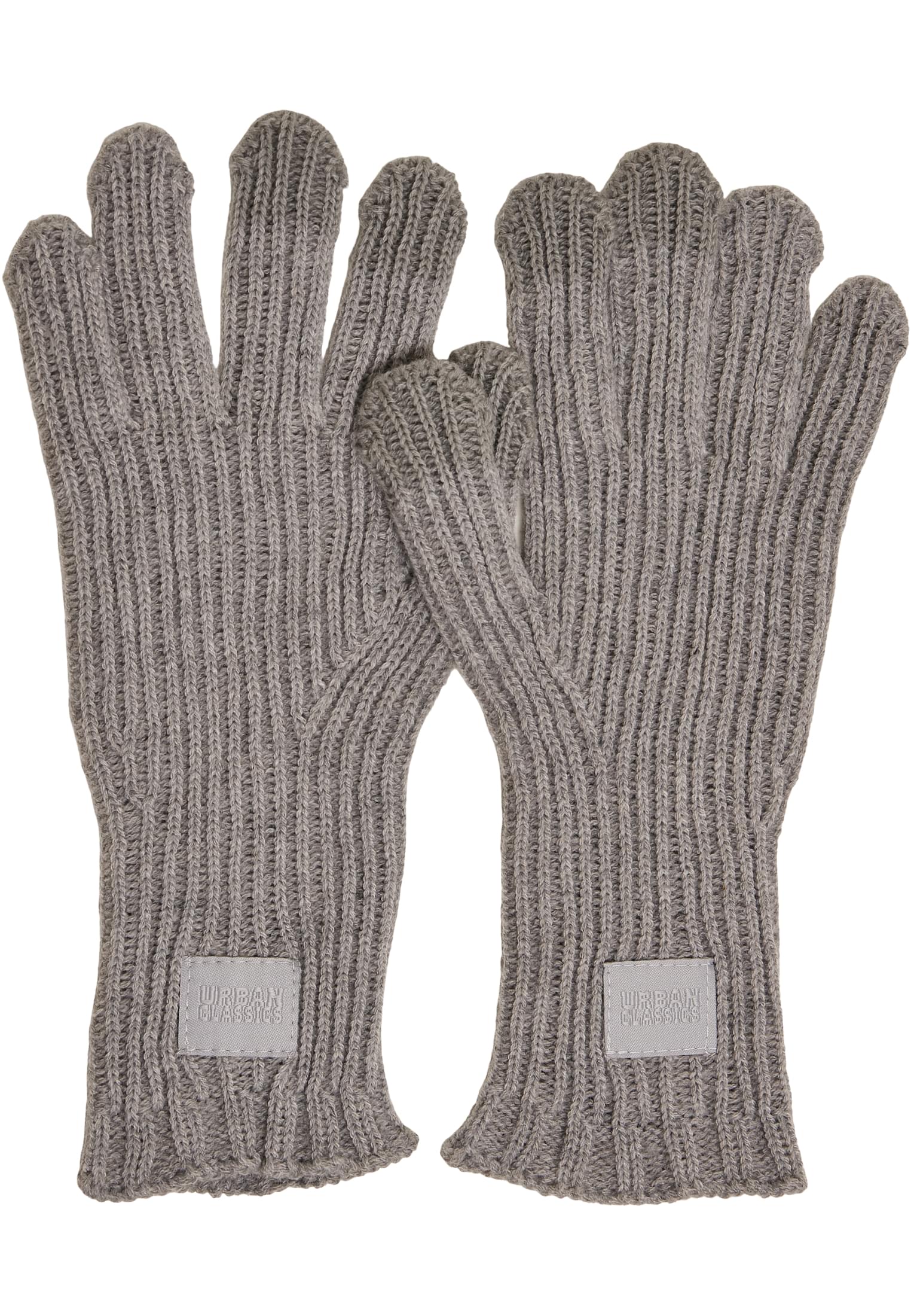 Knitted Wool Mix Smart Gloves | heathergrey