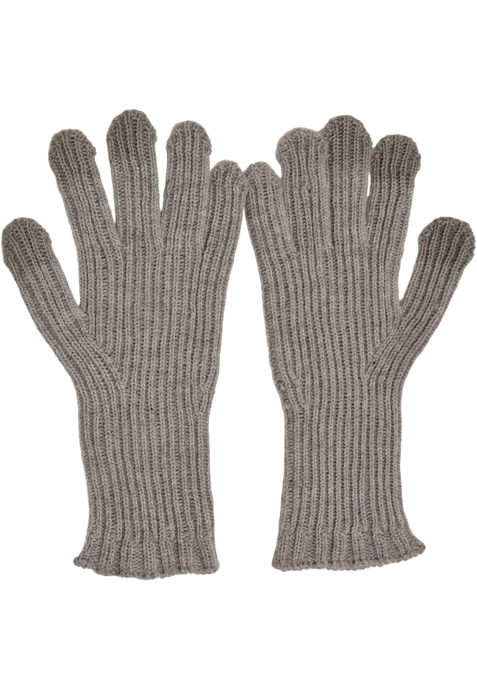 Knitted Wool Mix Smart Gloves | heathergrey