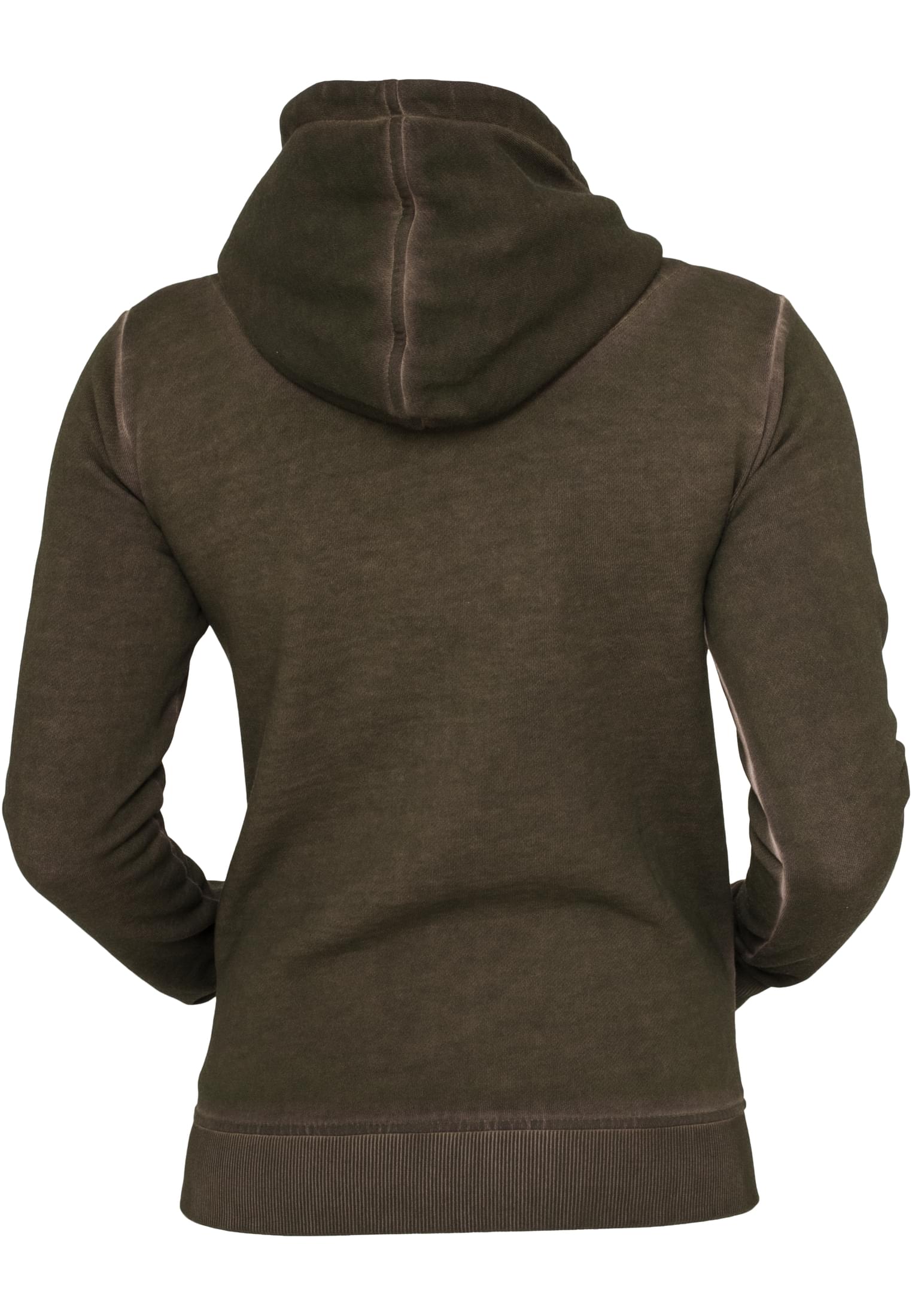 Ladies Spray Dye Zip Hoody | olive