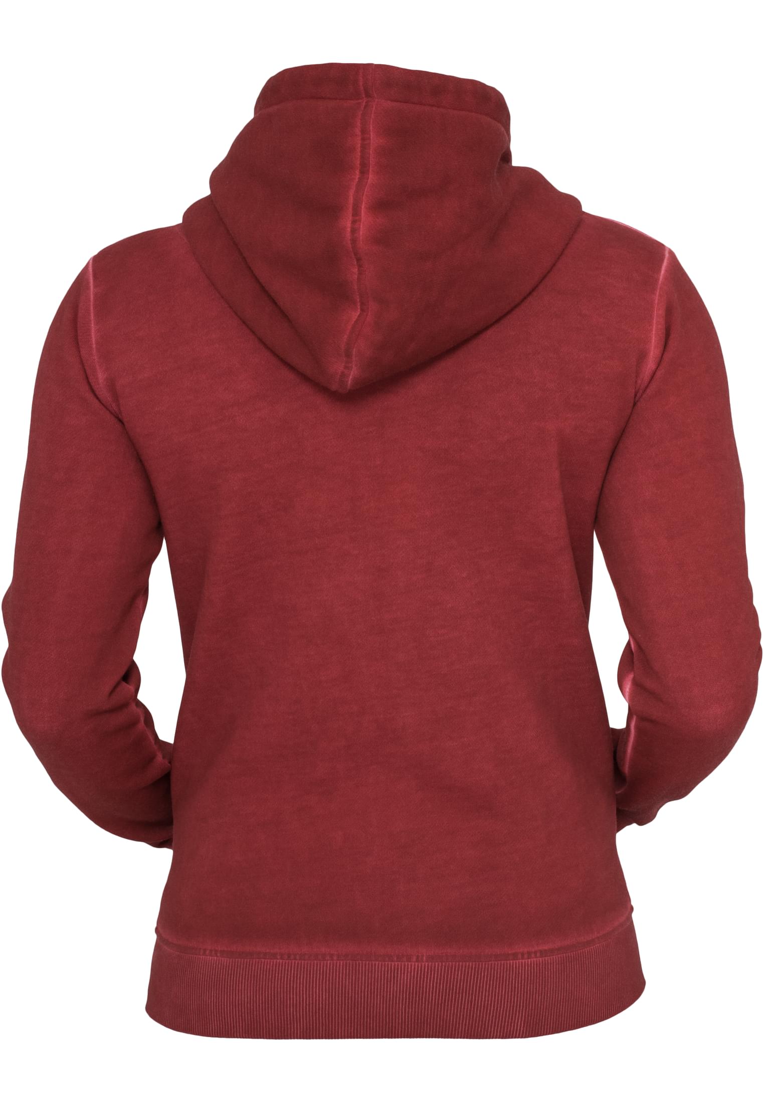 Ladies Spray Dye Zip Hoody | ruby