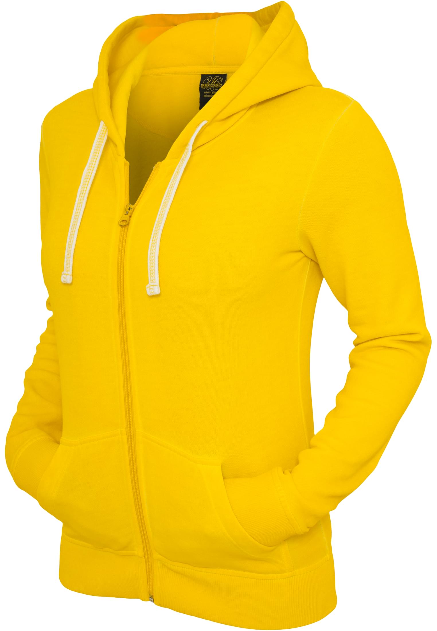 Ladies Spray Dye Zip Hoody | yellow