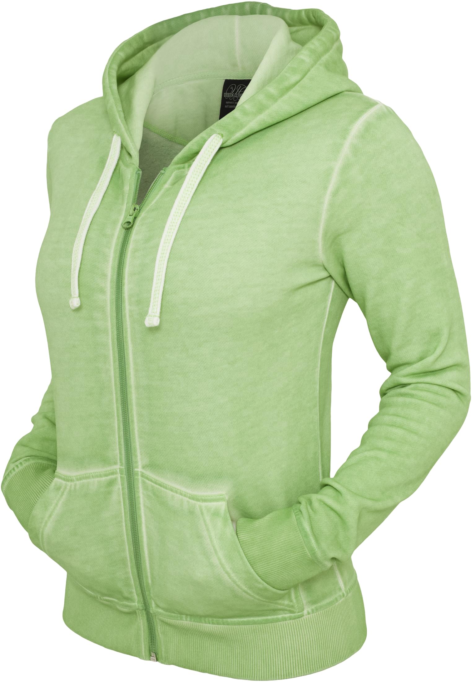 Ladies Spray Dye Zip Hoody | mint