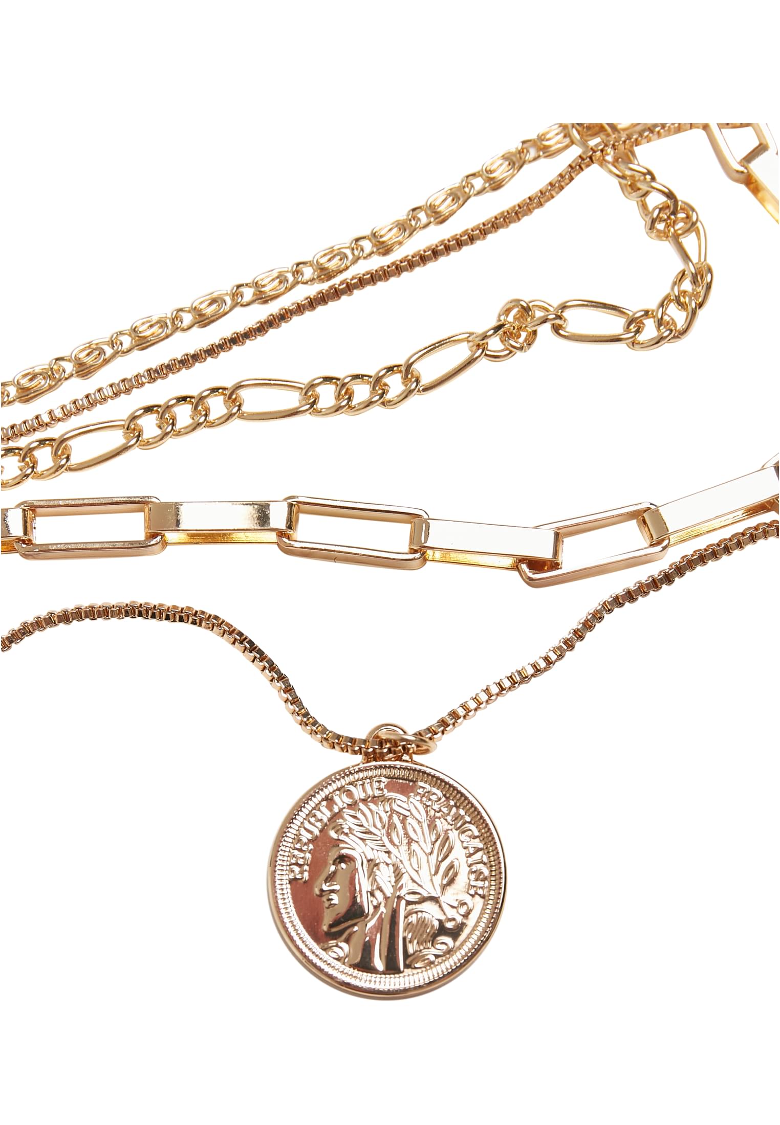 Coin Layering Necklace | gold