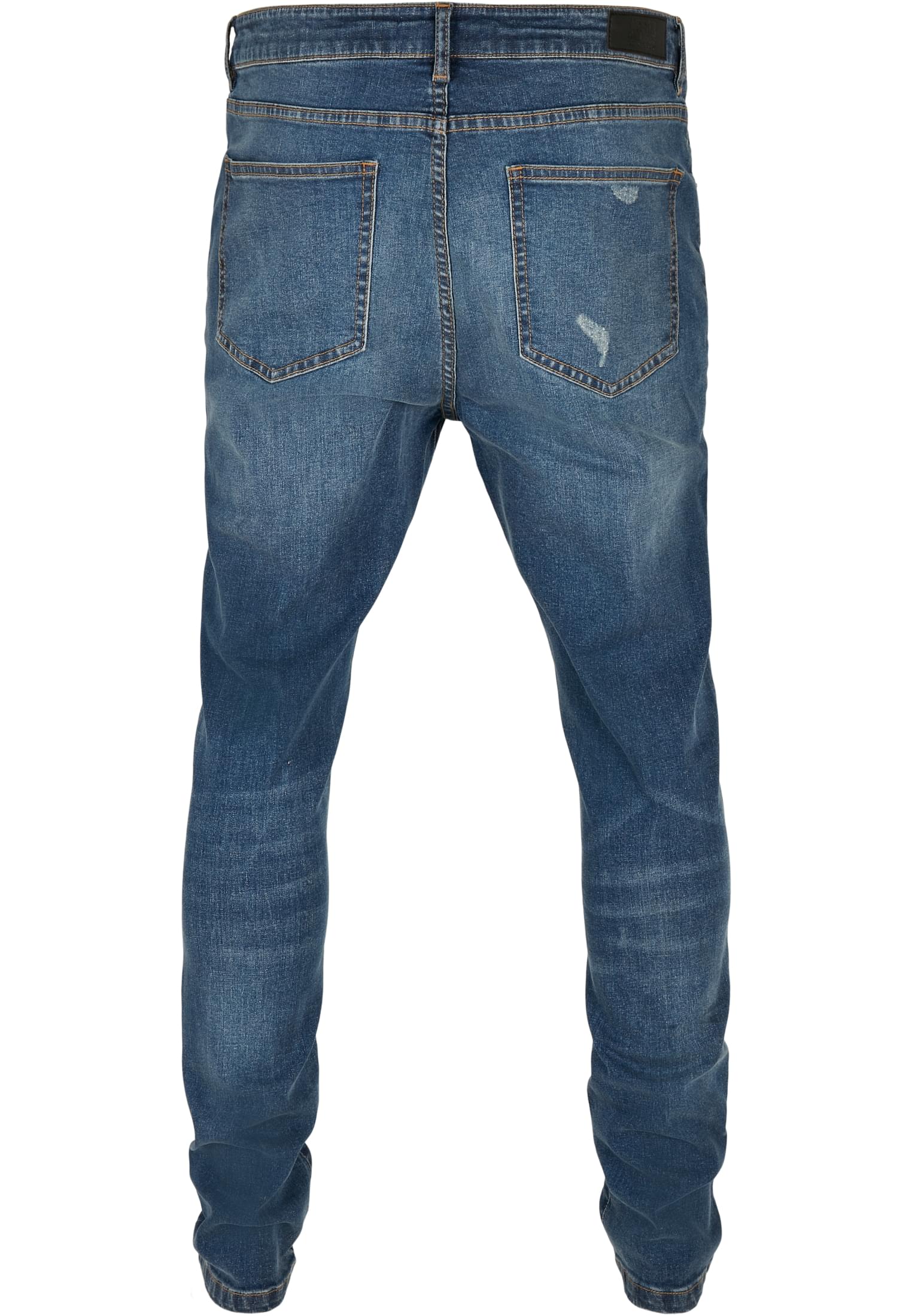 Heavy Destroyed Slim Fit Jeans | blue heavy destroyed washed