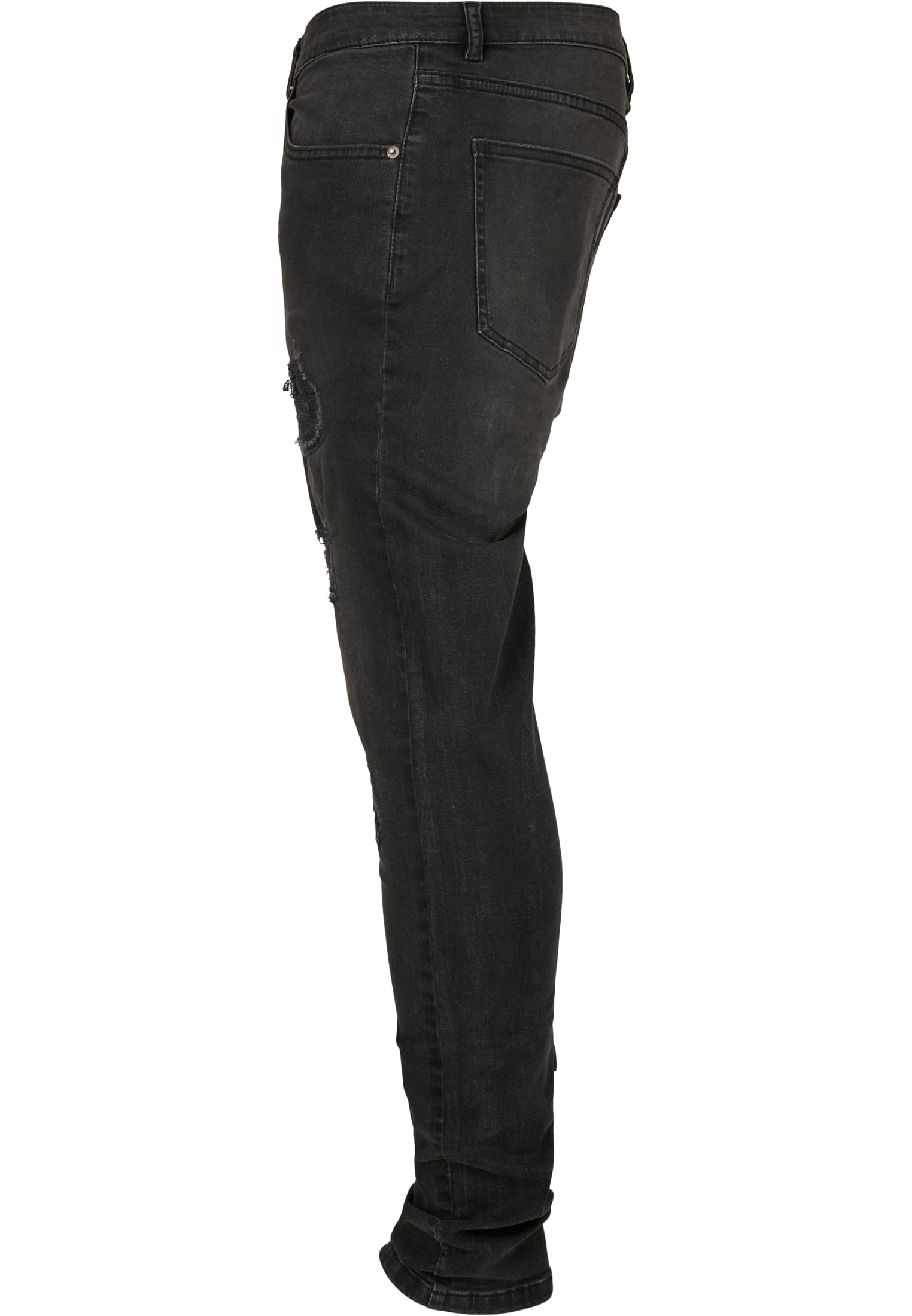 Heavy Destroyed Slim Fit Jeans | realblk heavy destroyed washed