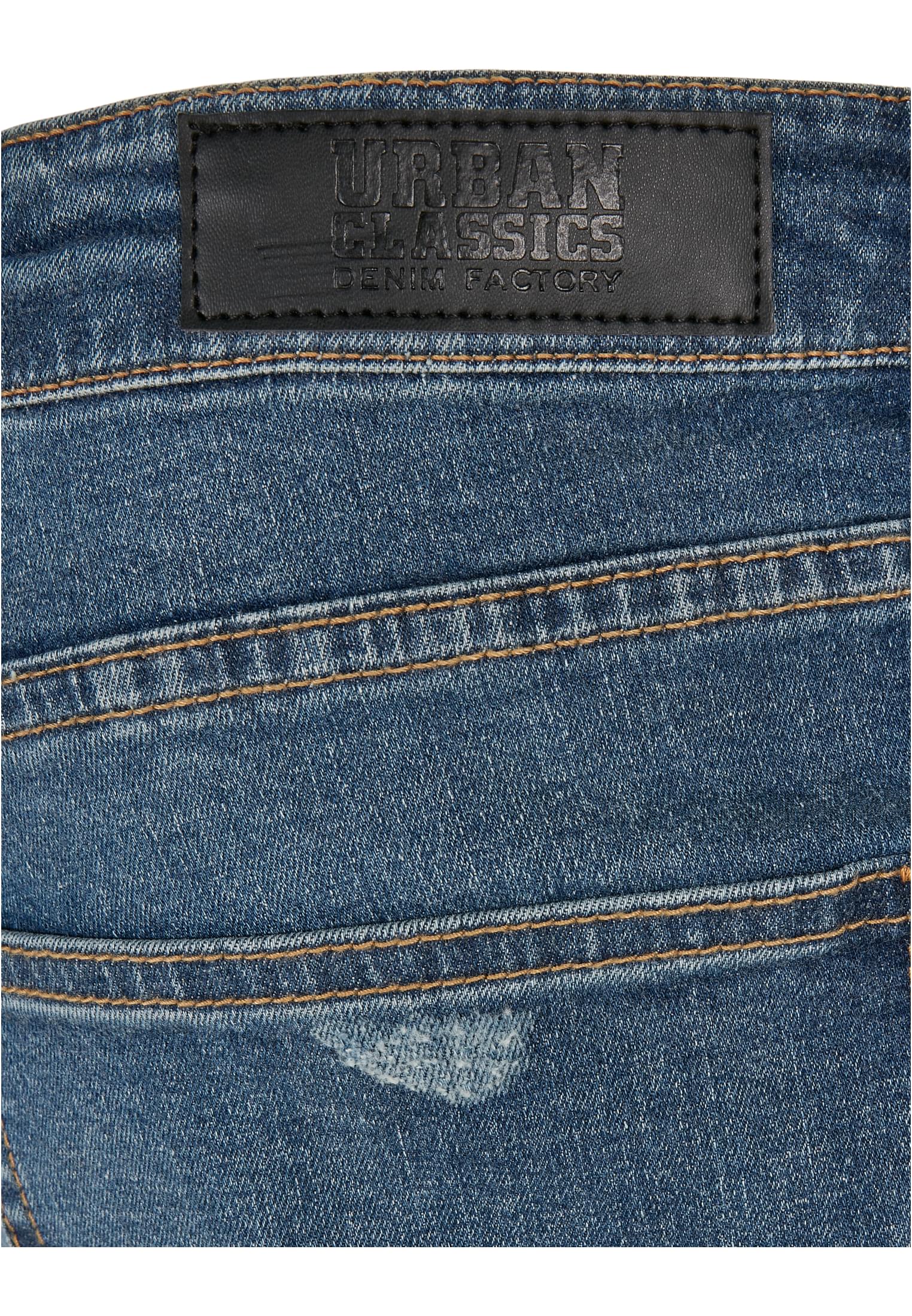 Heavy Destroyed Slim Fit Jeans | blue heavy destroyed washed