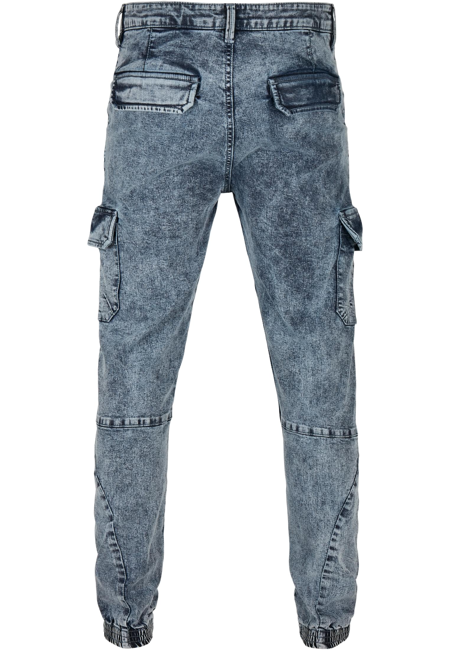 Denim Cargo Jogging Pants | light skyblue acid washed