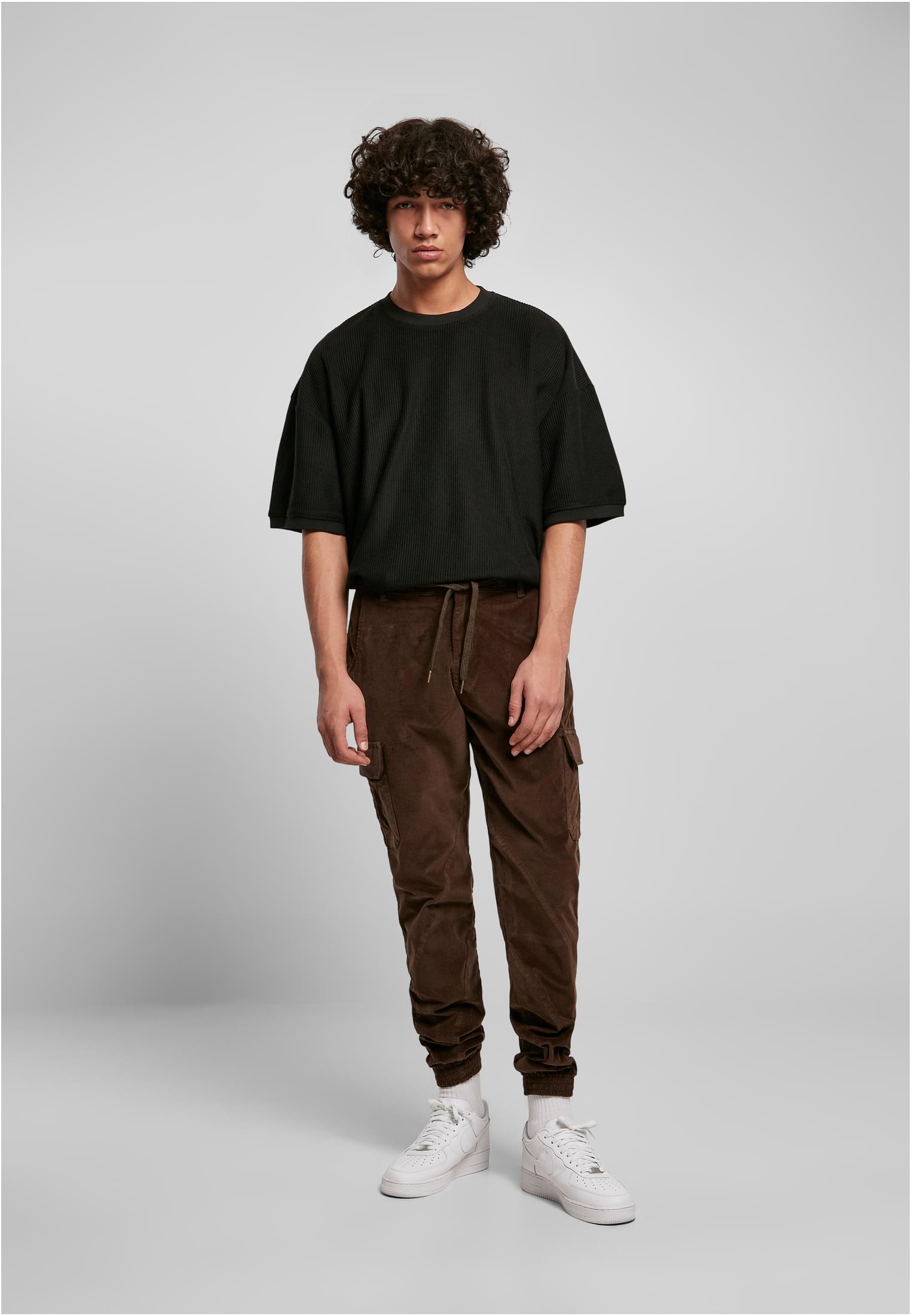 Corduroy Cargo Jogging Pants | darkolive