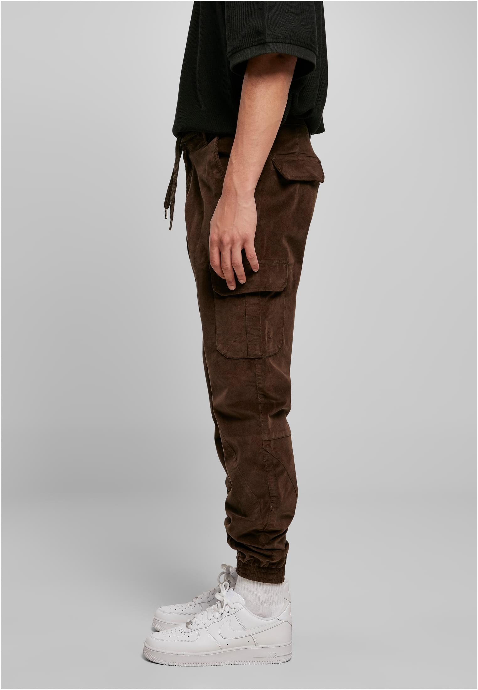 Corduroy Cargo Jogging Pants | darkolive