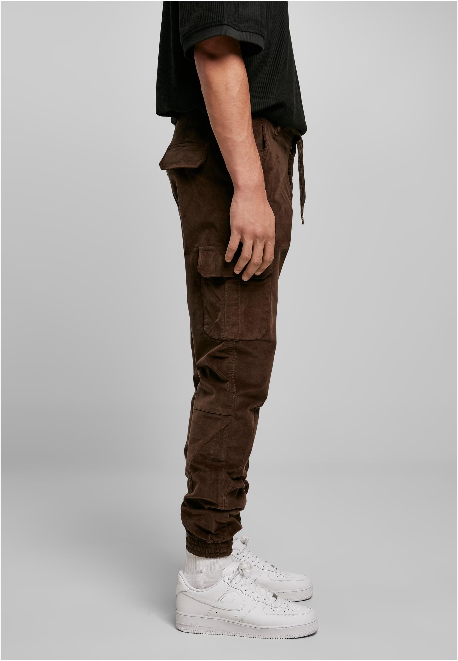 Corduroy Cargo Jogging Pants | darkolive