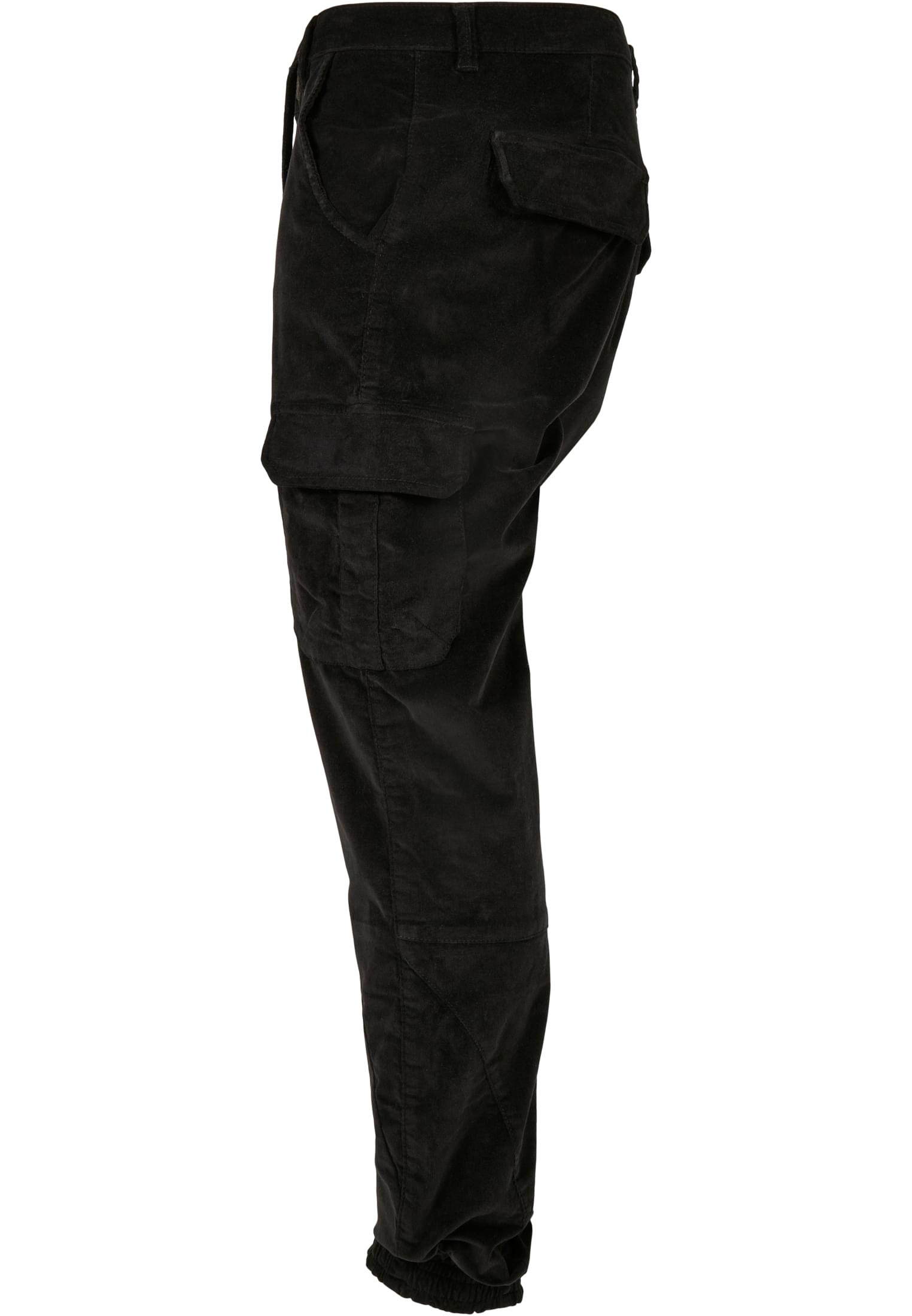 Corduroy Cargo Jogging Pants | black