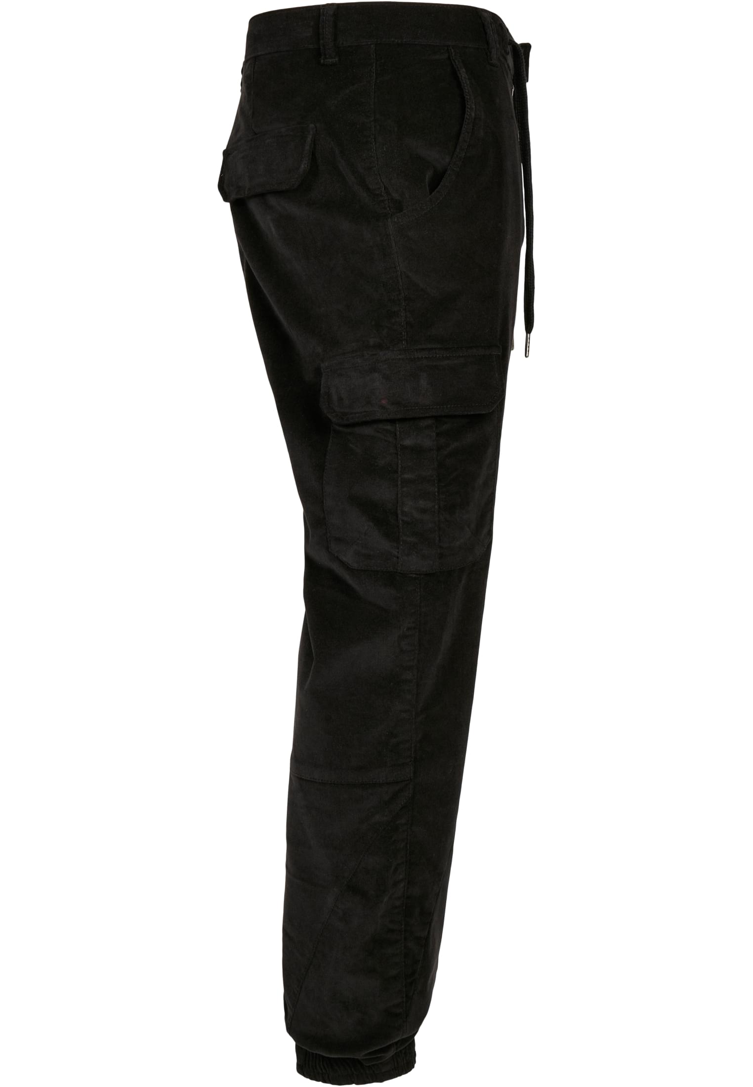 Corduroy Cargo Jogging Pants | black