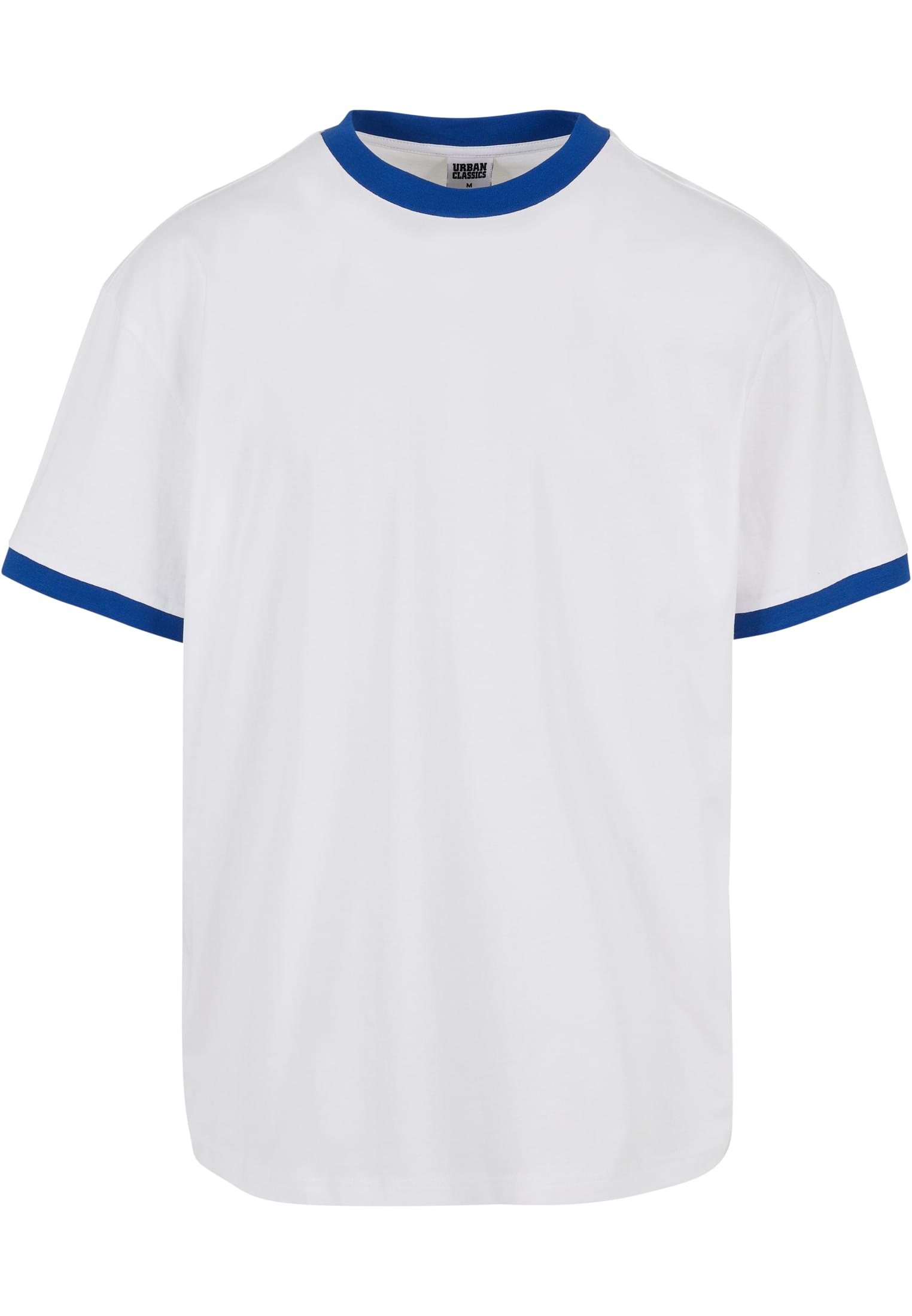 Oversized Ringer Tee | white/royal