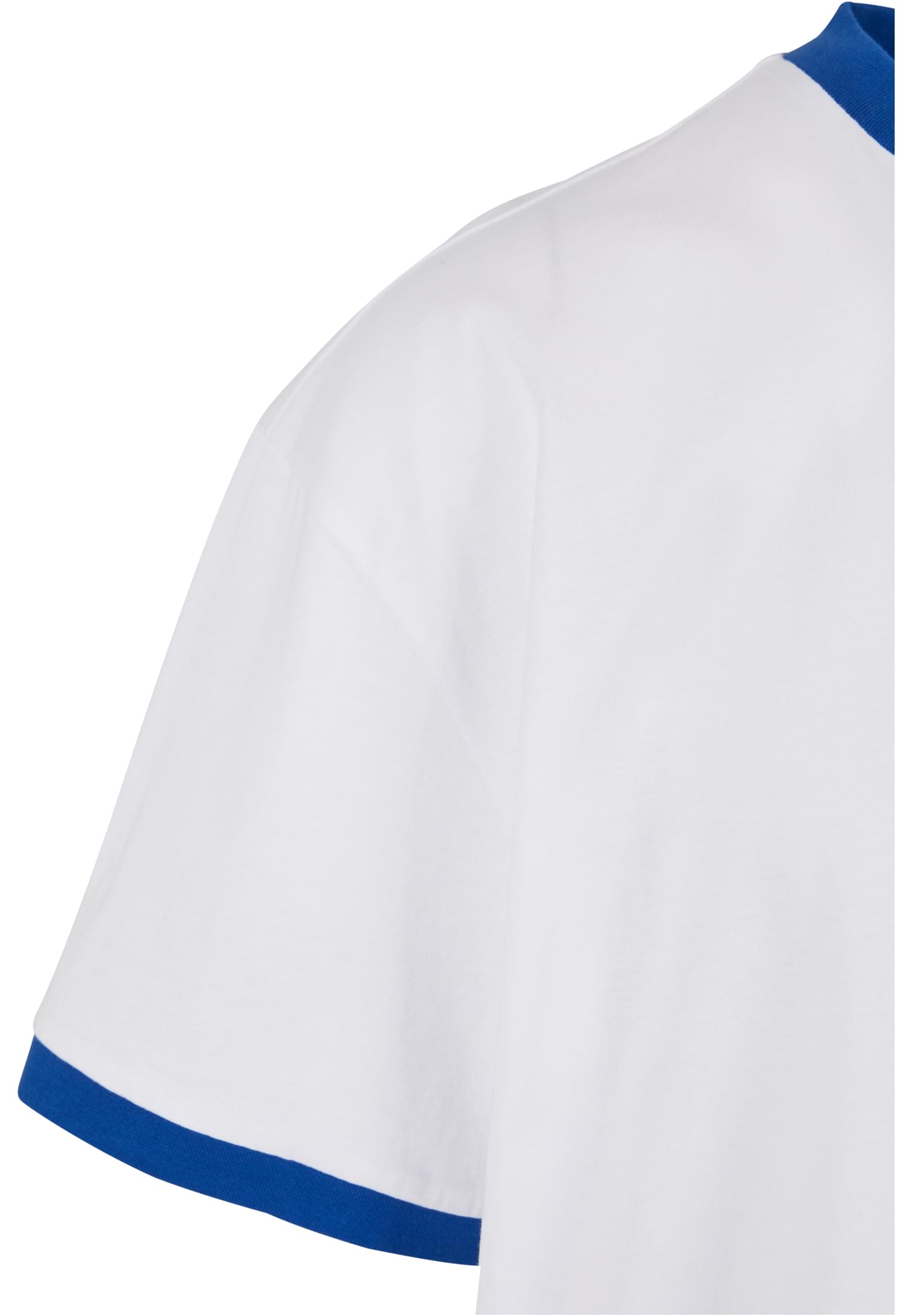 Oversized Ringer Tee | white/royal