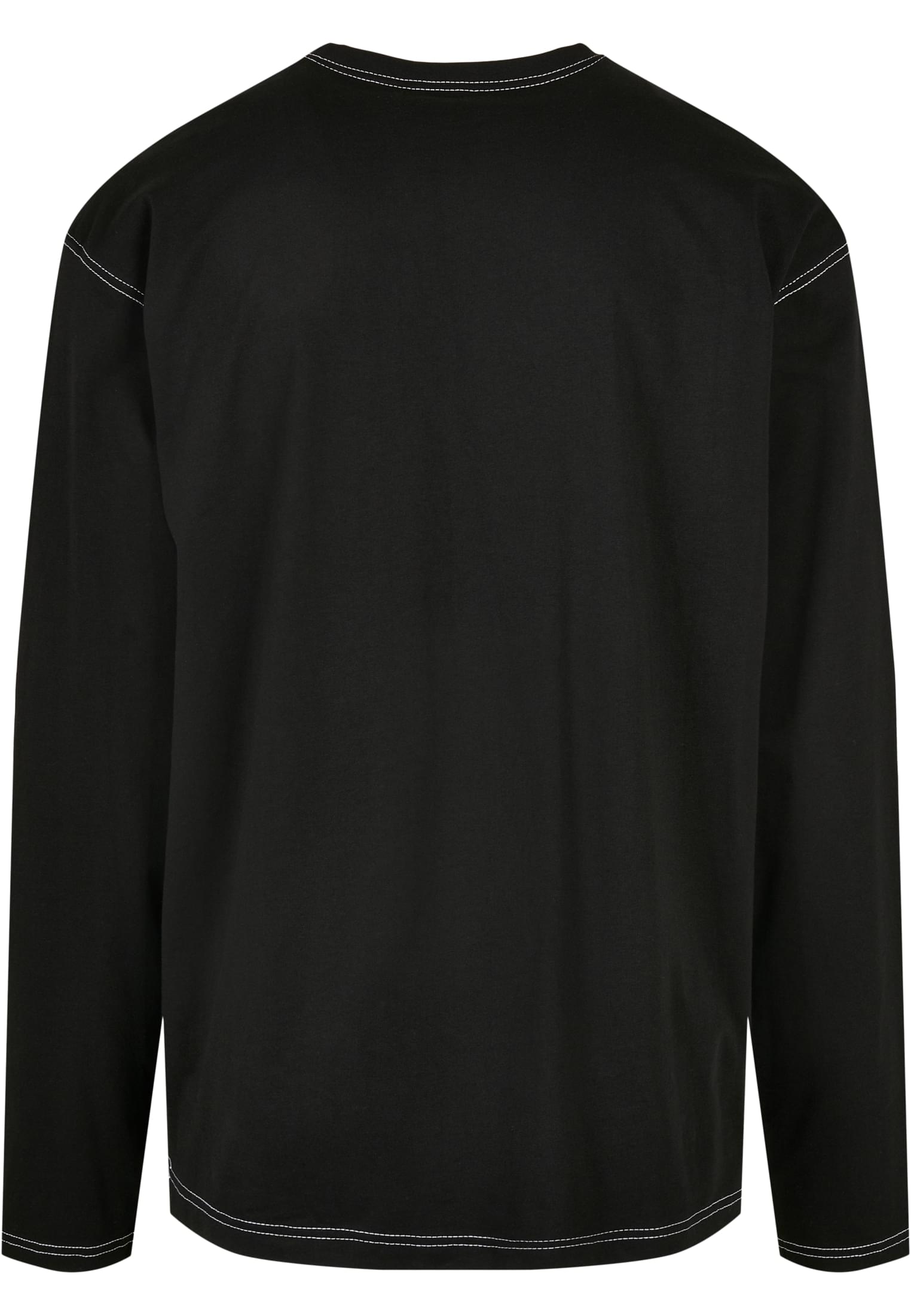 Heavy Oversized Contrast Stitch Longsleeve | black/white