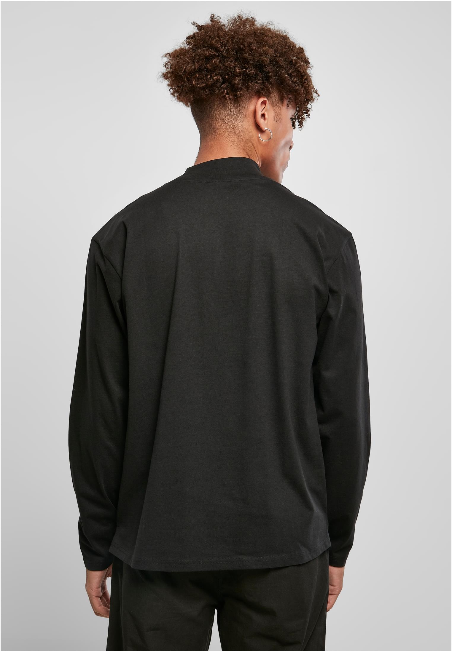 Heavy Boxy Mock Neck Longsleeve | black