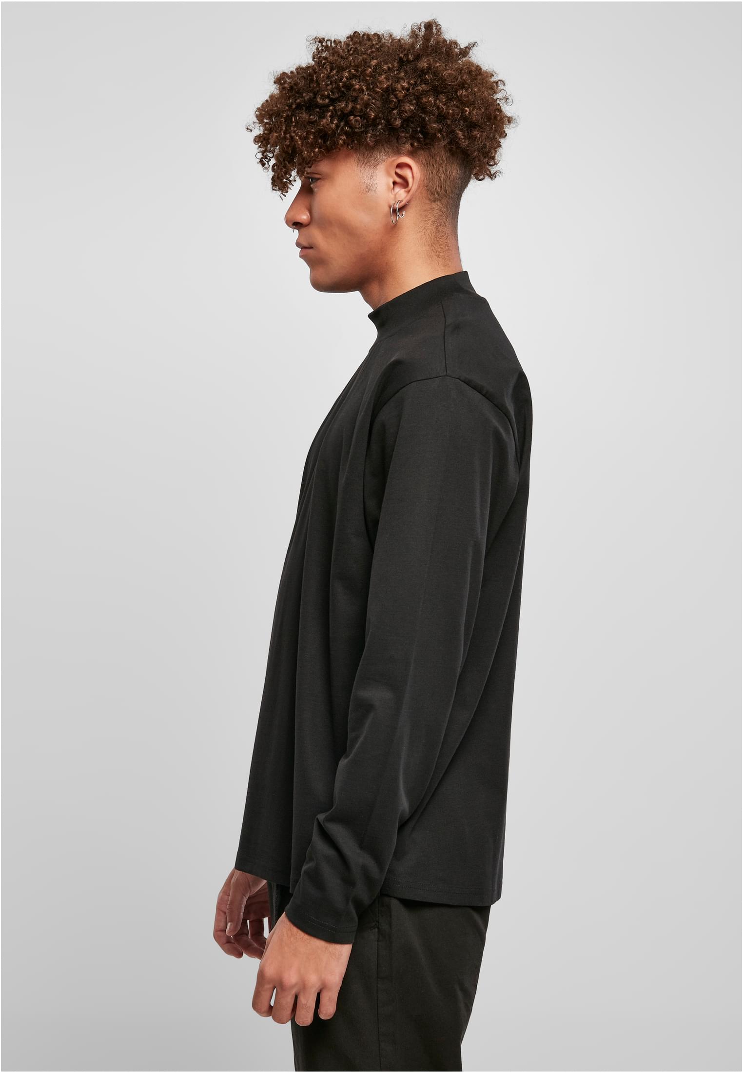 Heavy Boxy Mock Neck Longsleeve | black