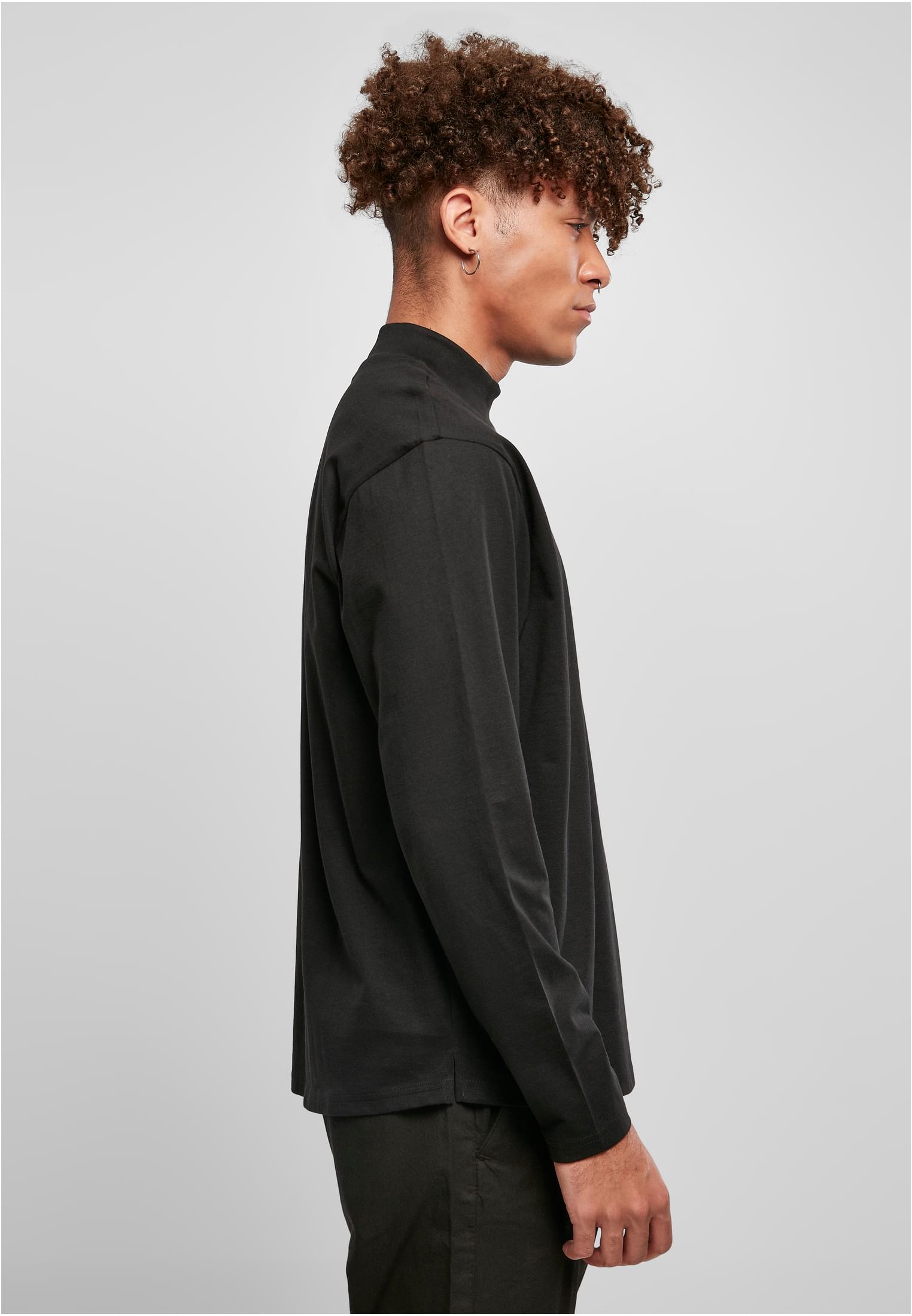 Heavy Boxy Mock Neck Longsleeve | black