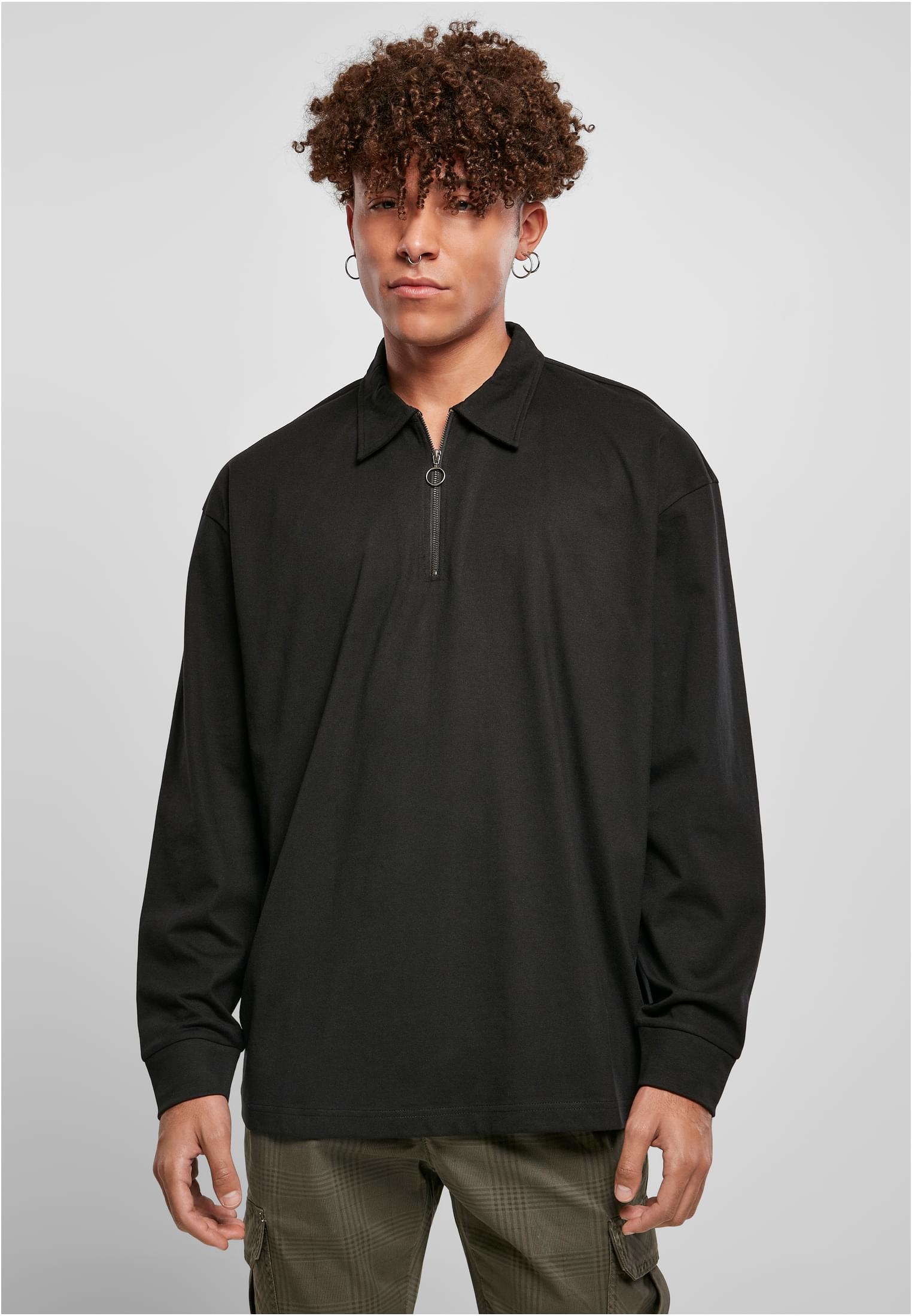 Organic Heavy Collar Longsleeve | black