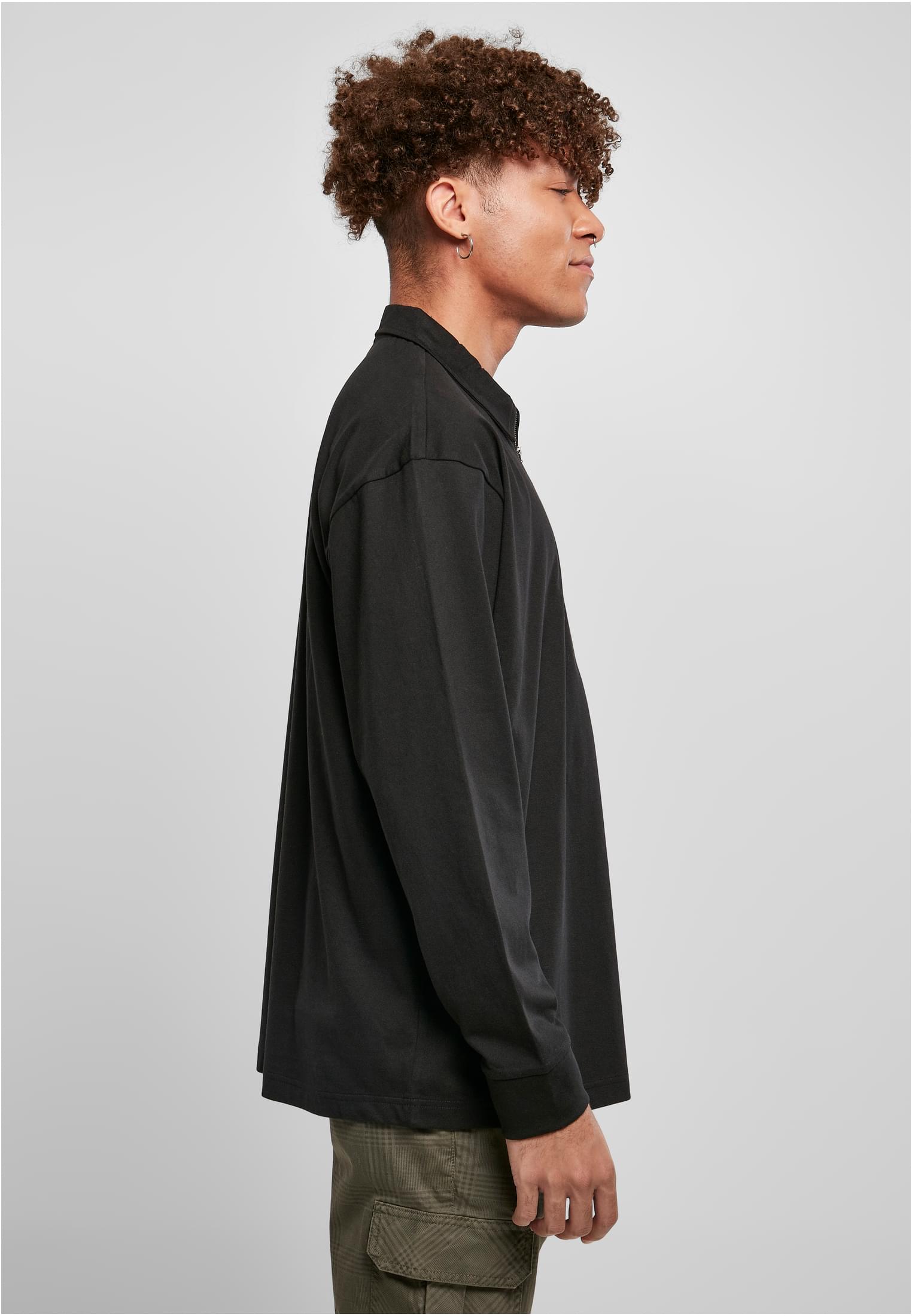 Organic Heavy Collar Longsleeve | black