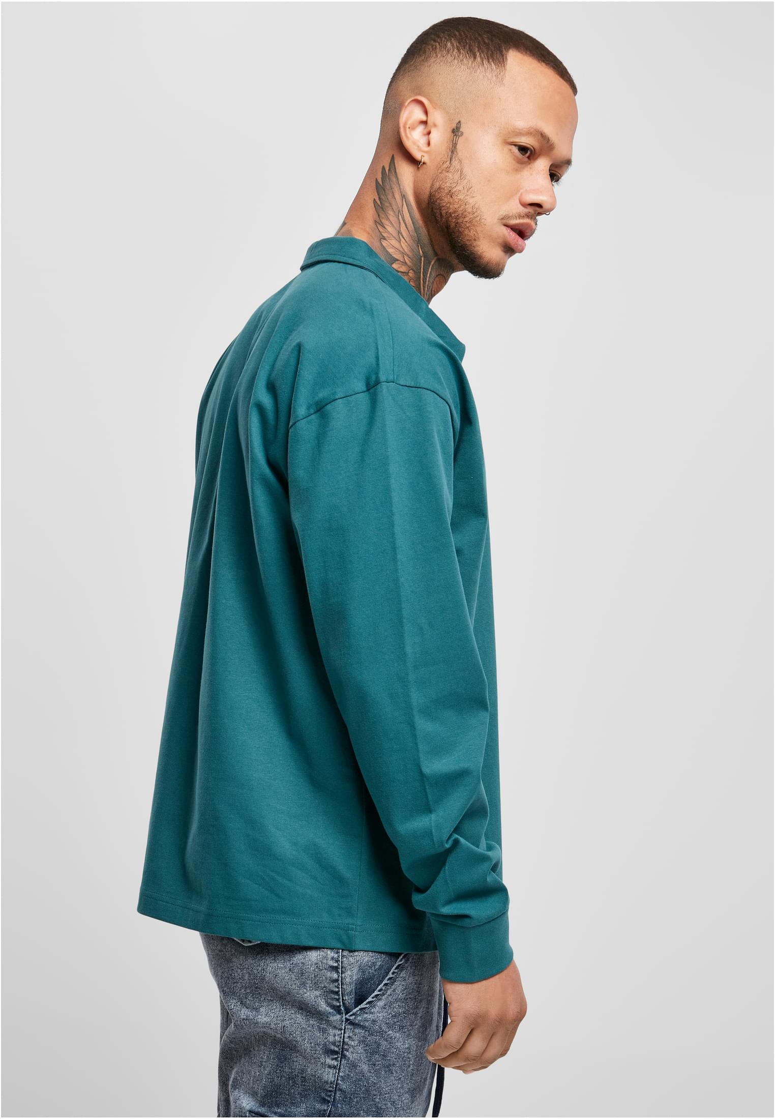 Organic Heavy Collar Longsleeve | teal