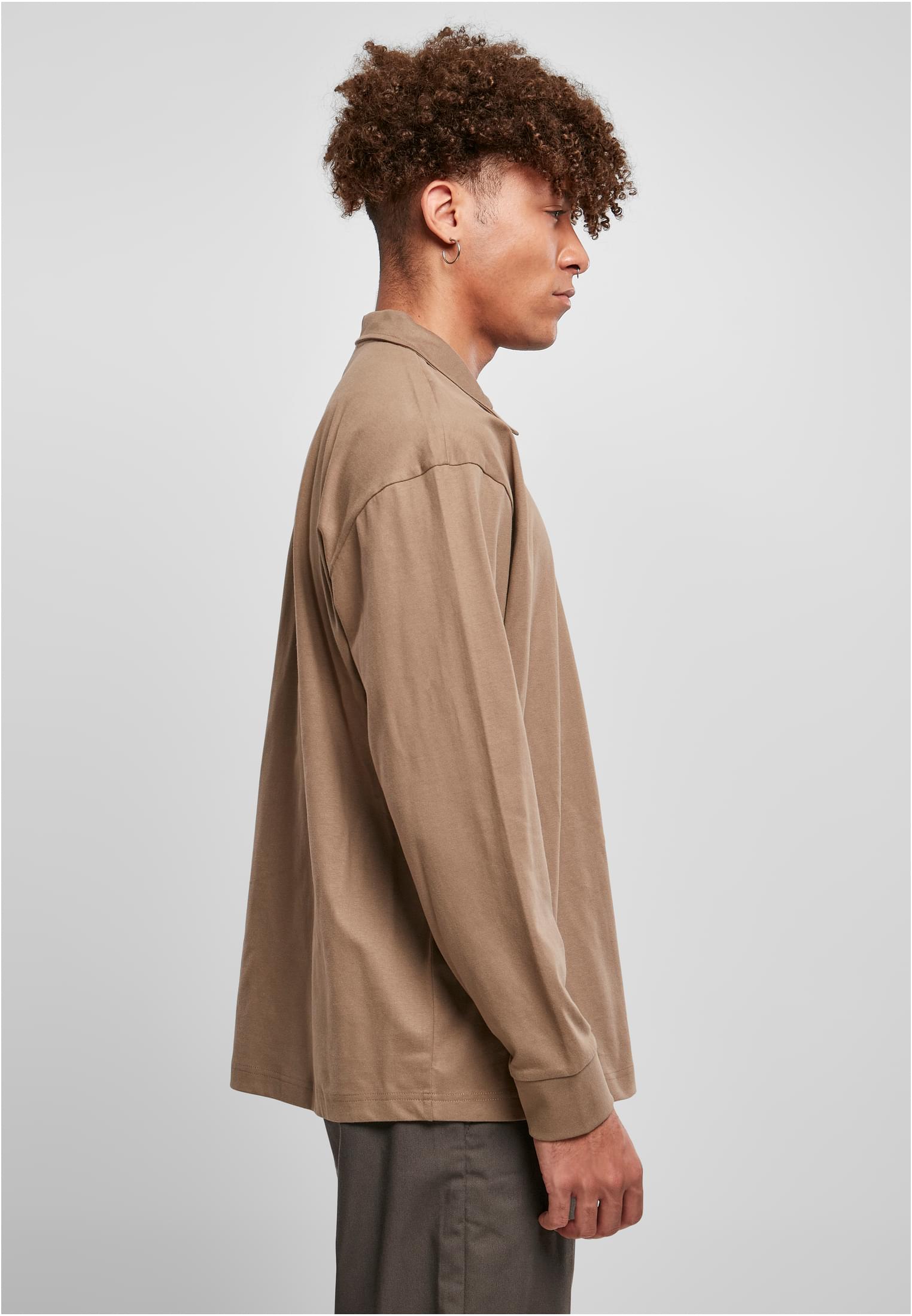 Organic Heavy Collar Longsleeve | darkkhaki