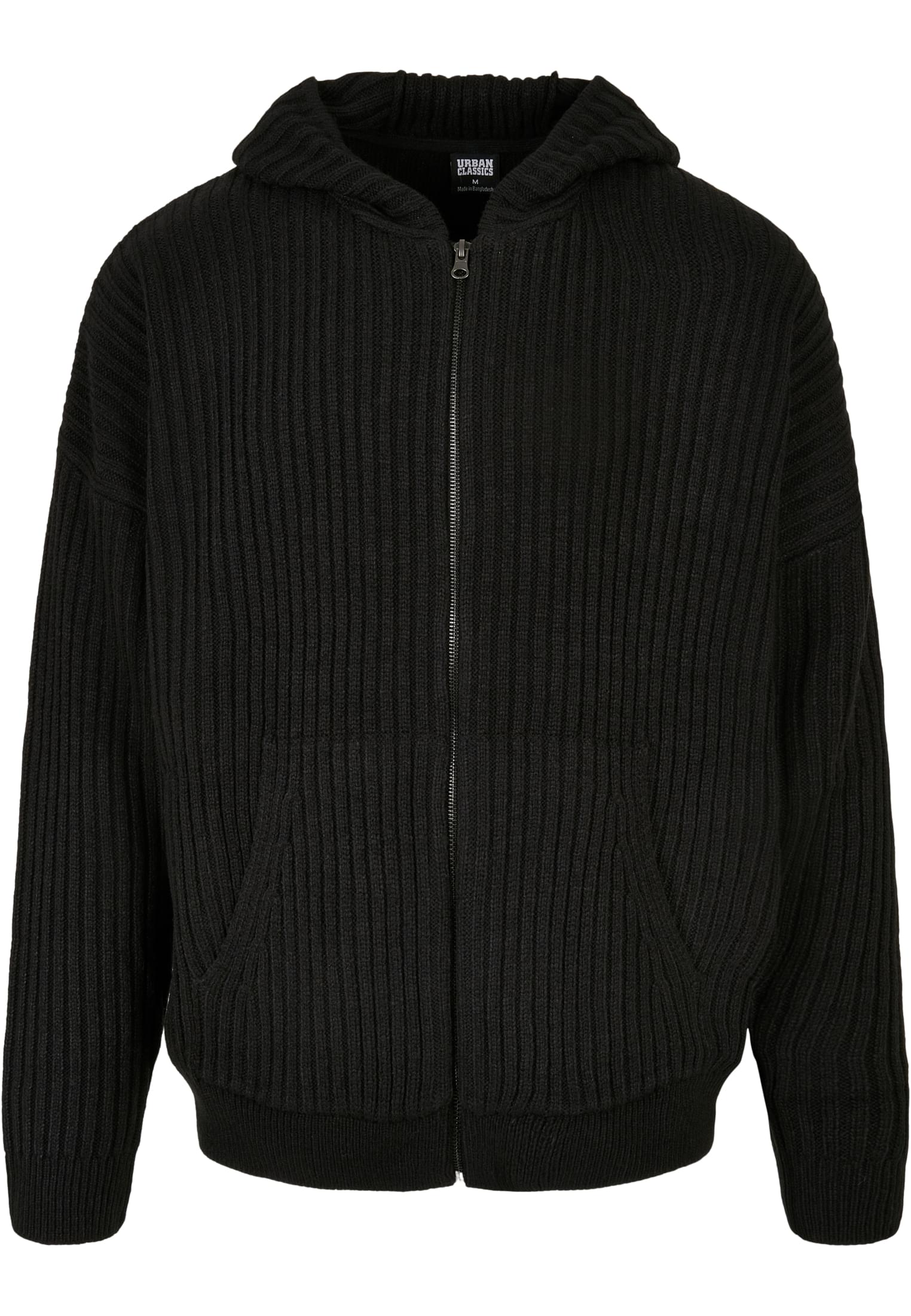 Knitted Zip Hoody | black