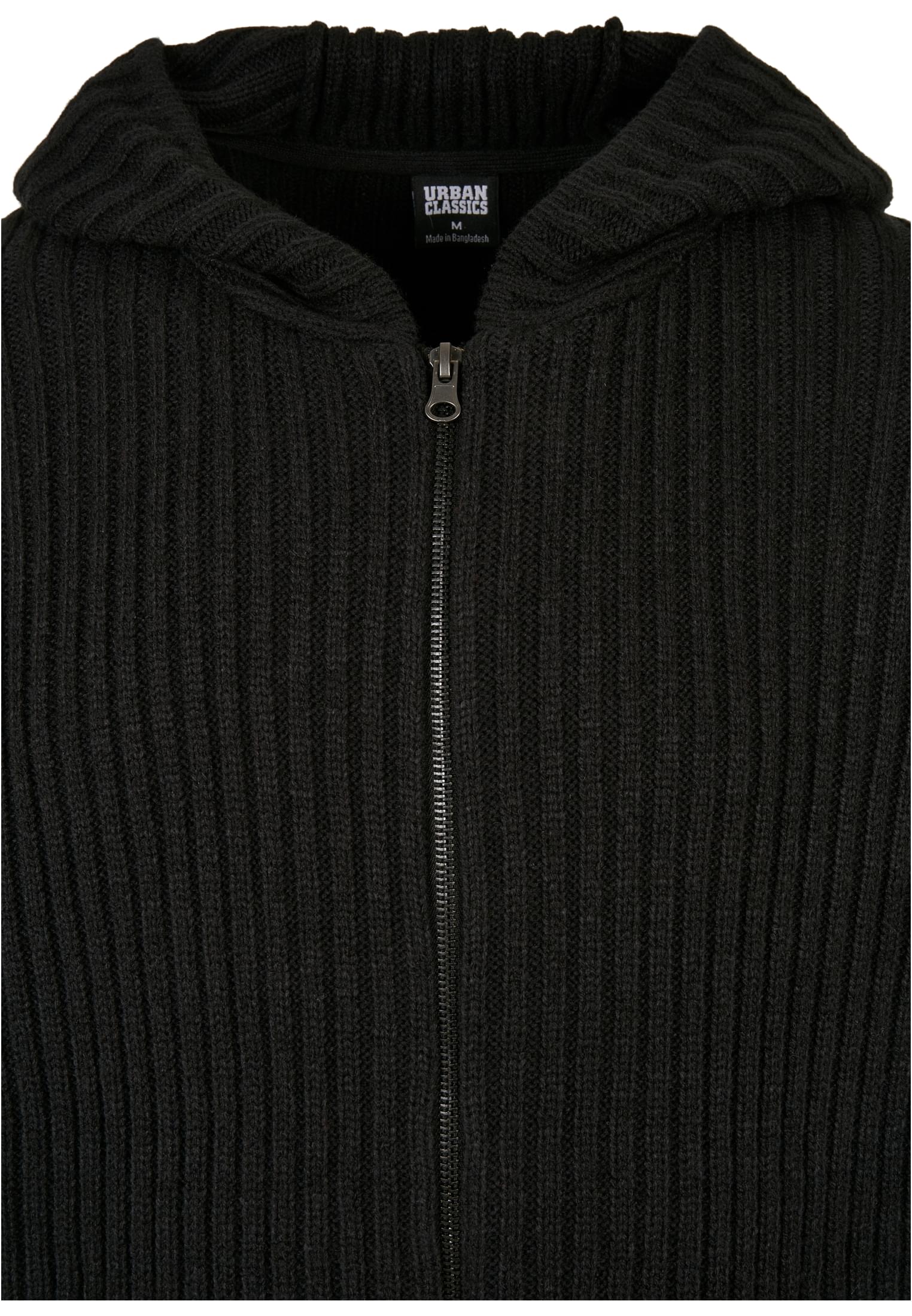 Knitted Zip Hoody | black