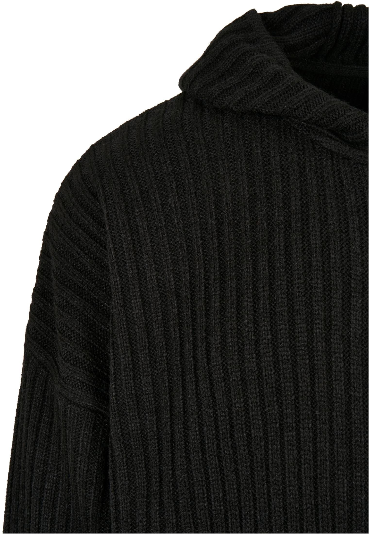 Knitted Zip Hoody | black