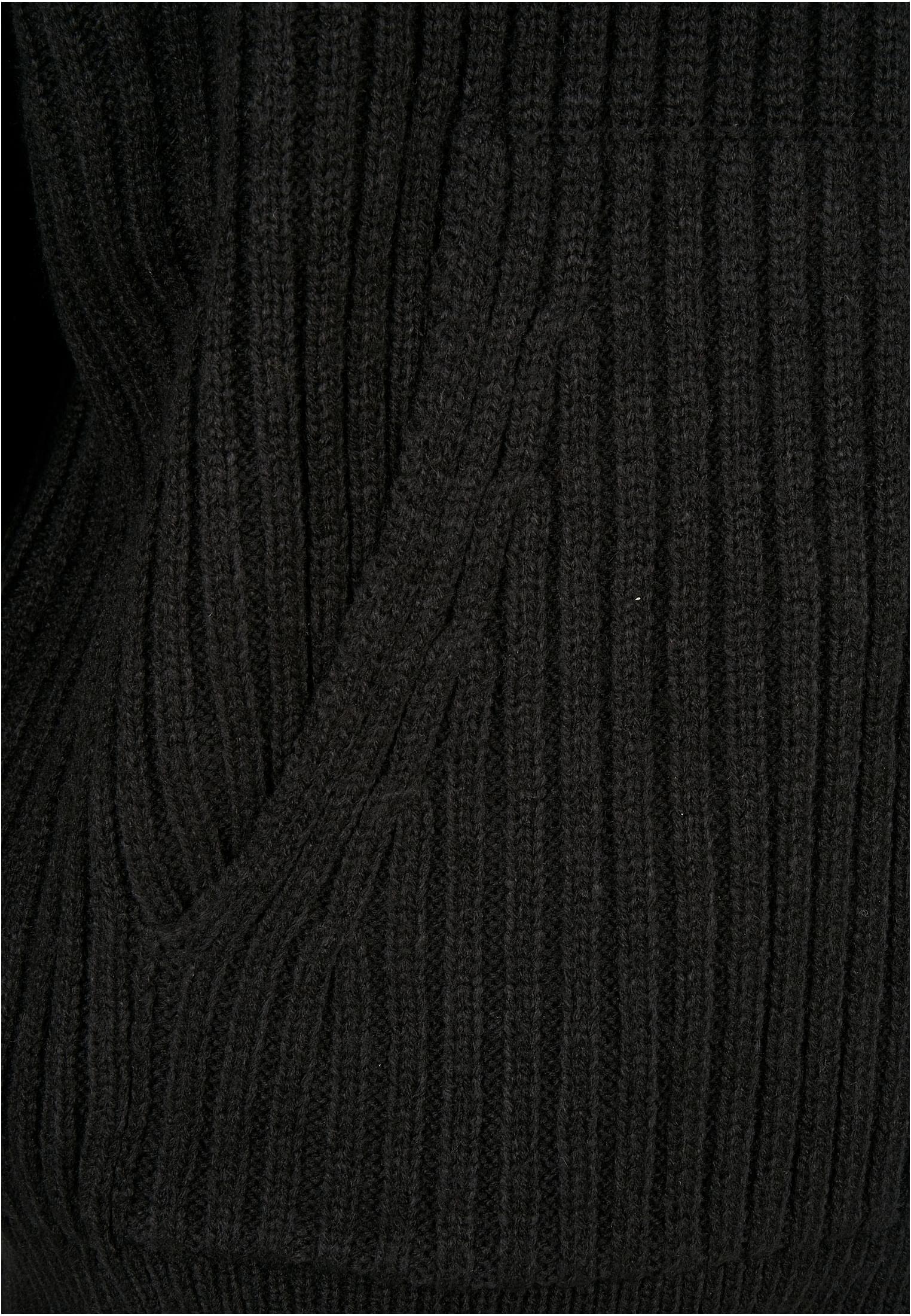 Knitted Zip Hoody | black