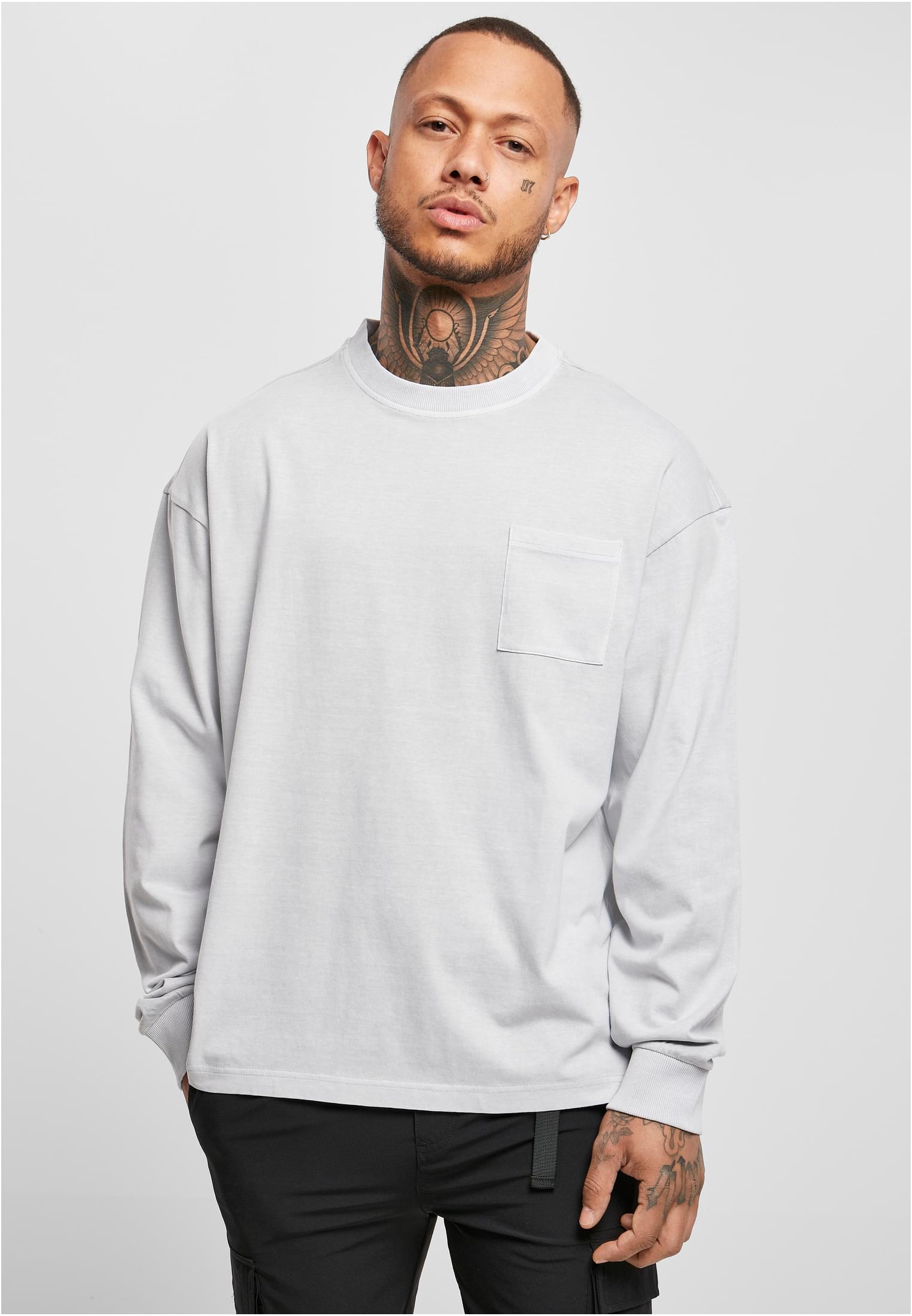 Pigment Dyed Pocket Longsleeve | lightasphalt