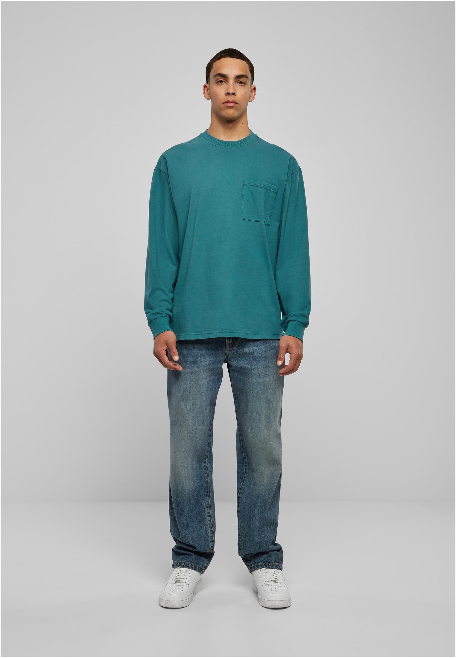 Pigment Dyed Pocket Longsleeve | teal